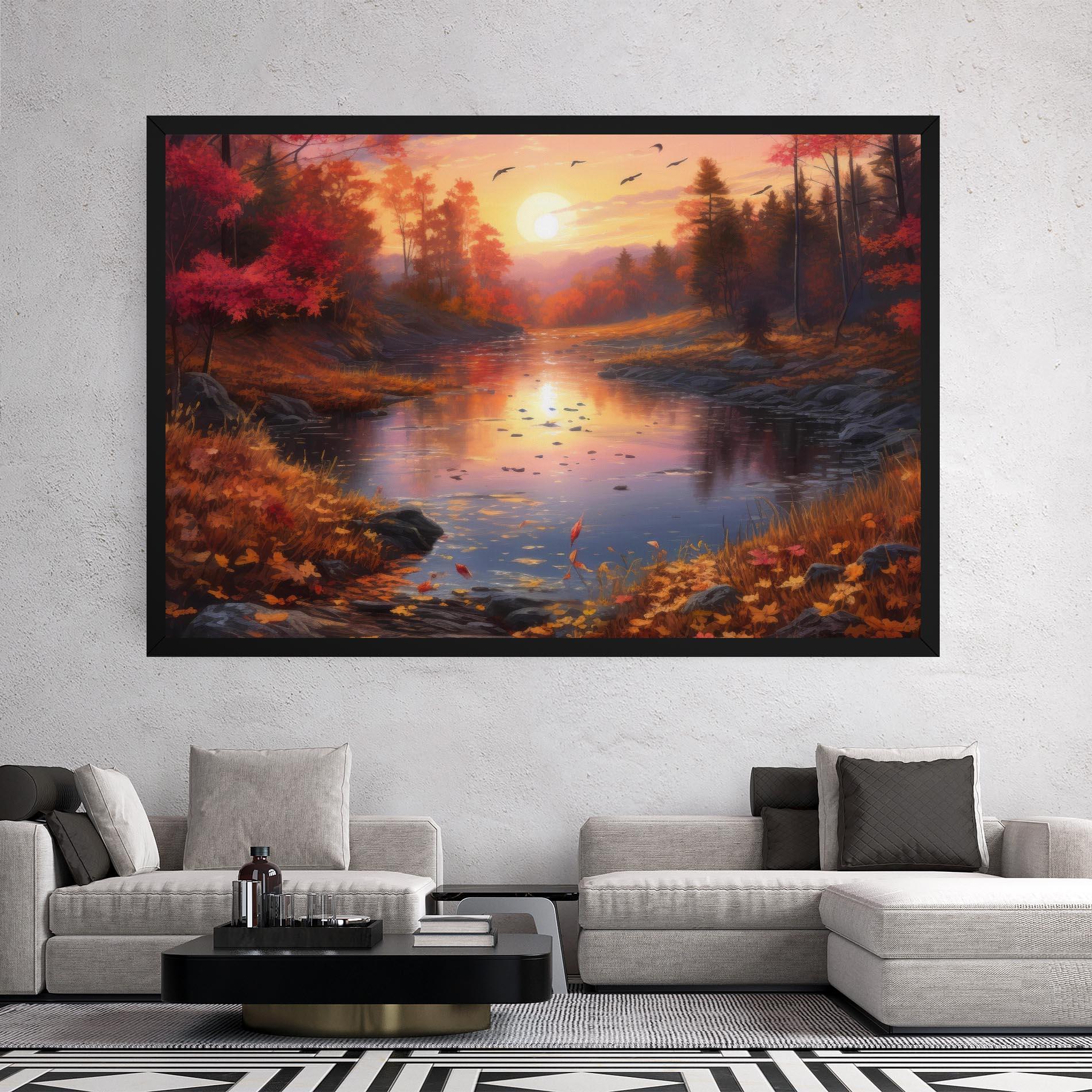 Leinwandbild Autumn Sunset mockup 2