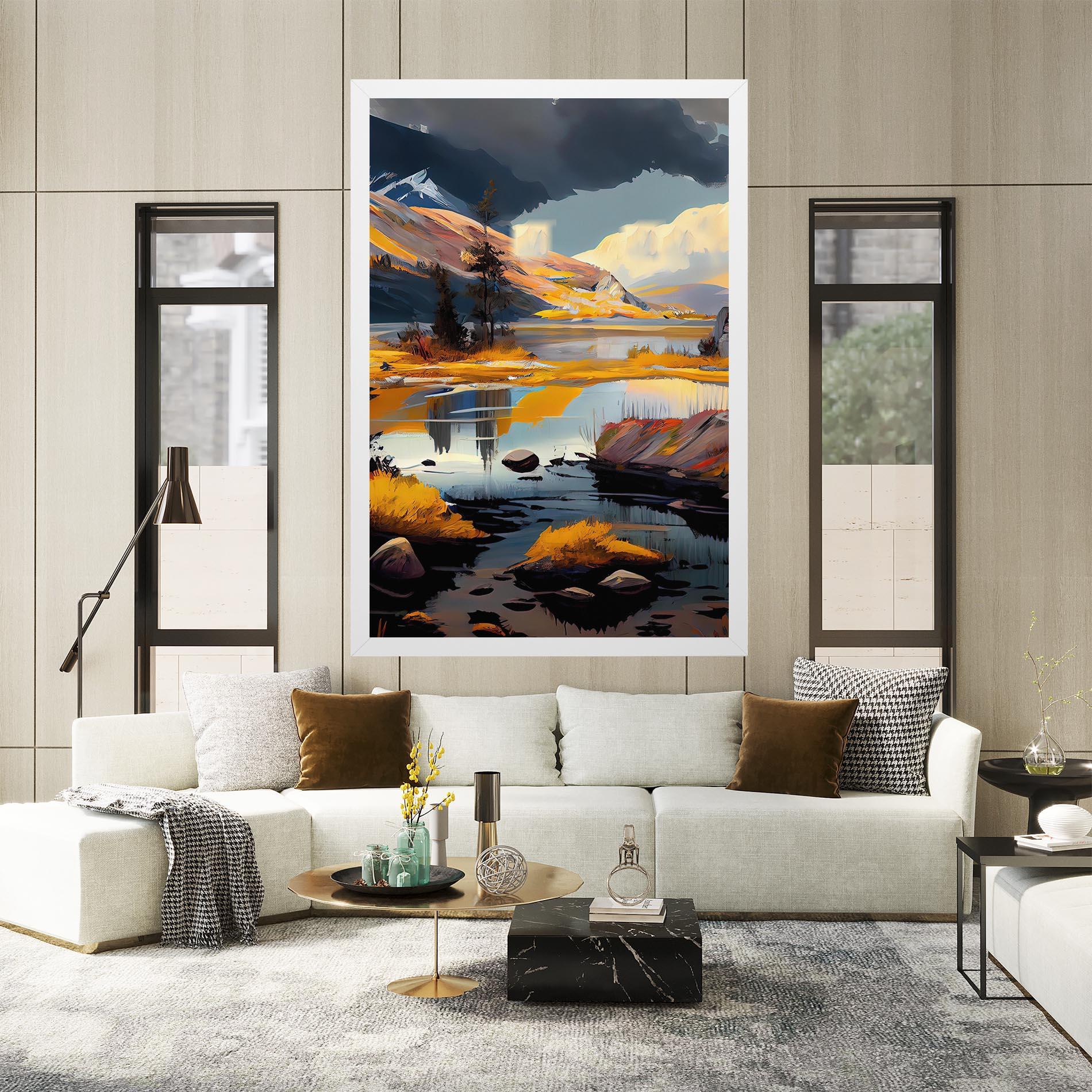 Leinwandbild Autumn Landscape mockup 2