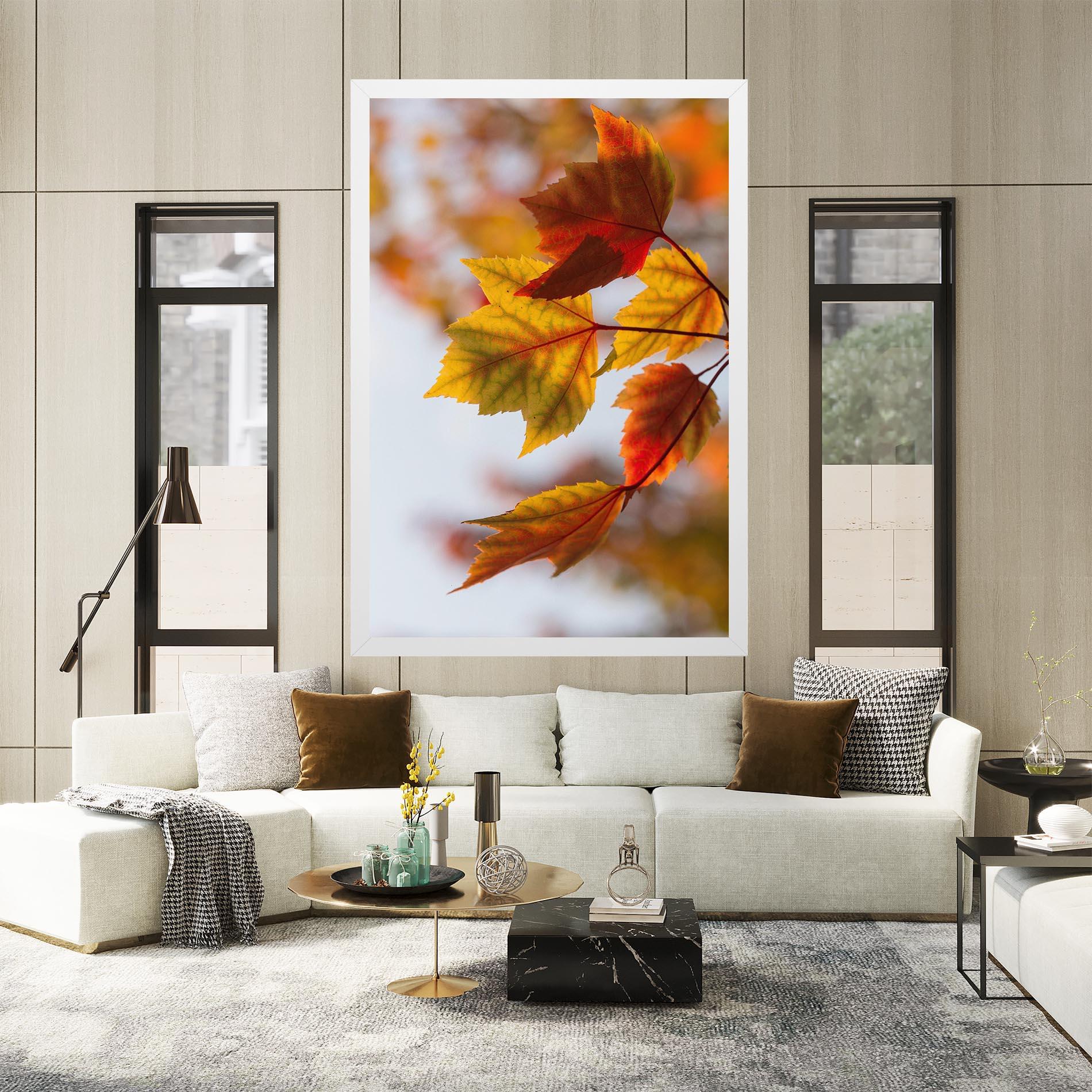 Leinwandbild Red Yellow Autumn mockup 2