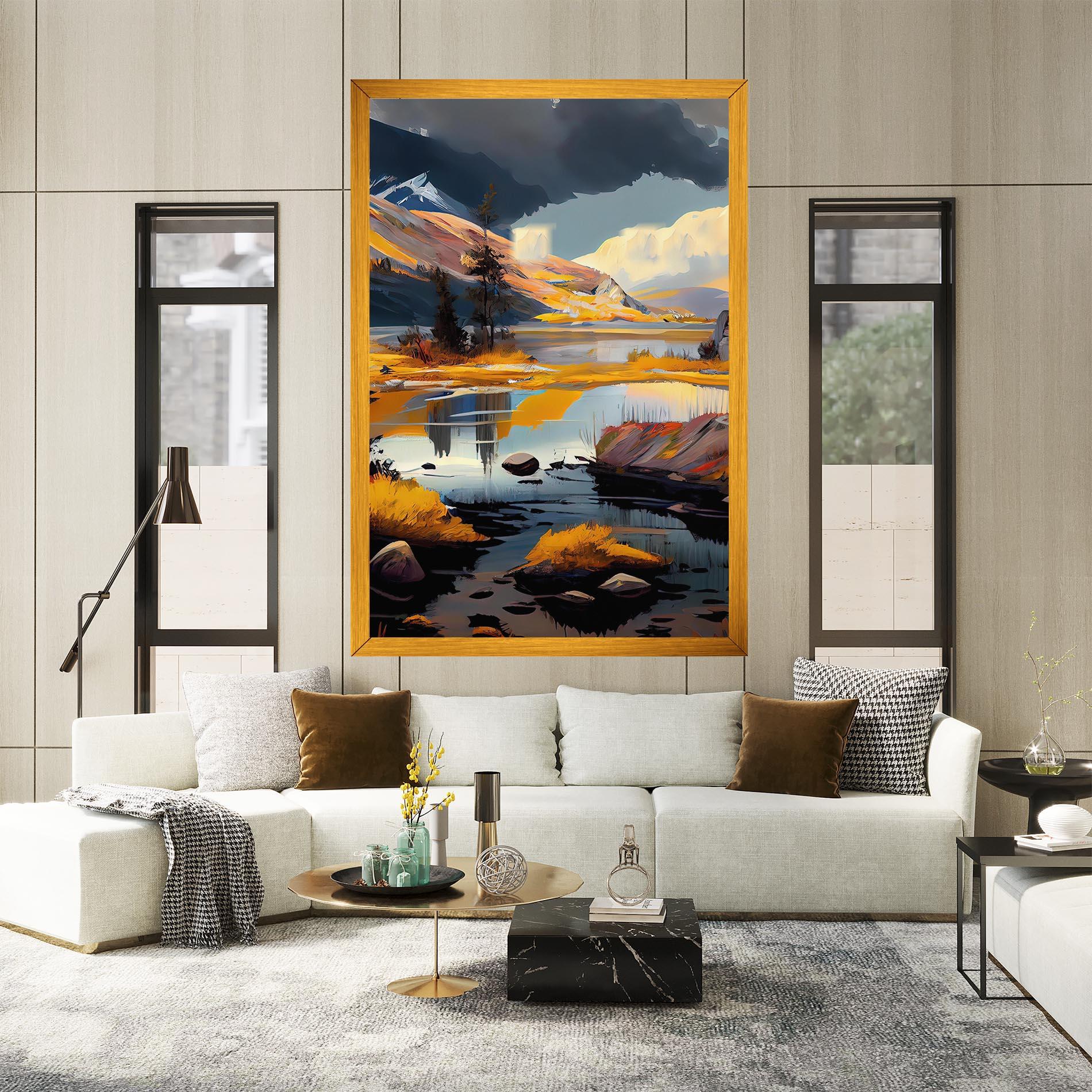 Leinwandbild Autumn Landscape mockup 2