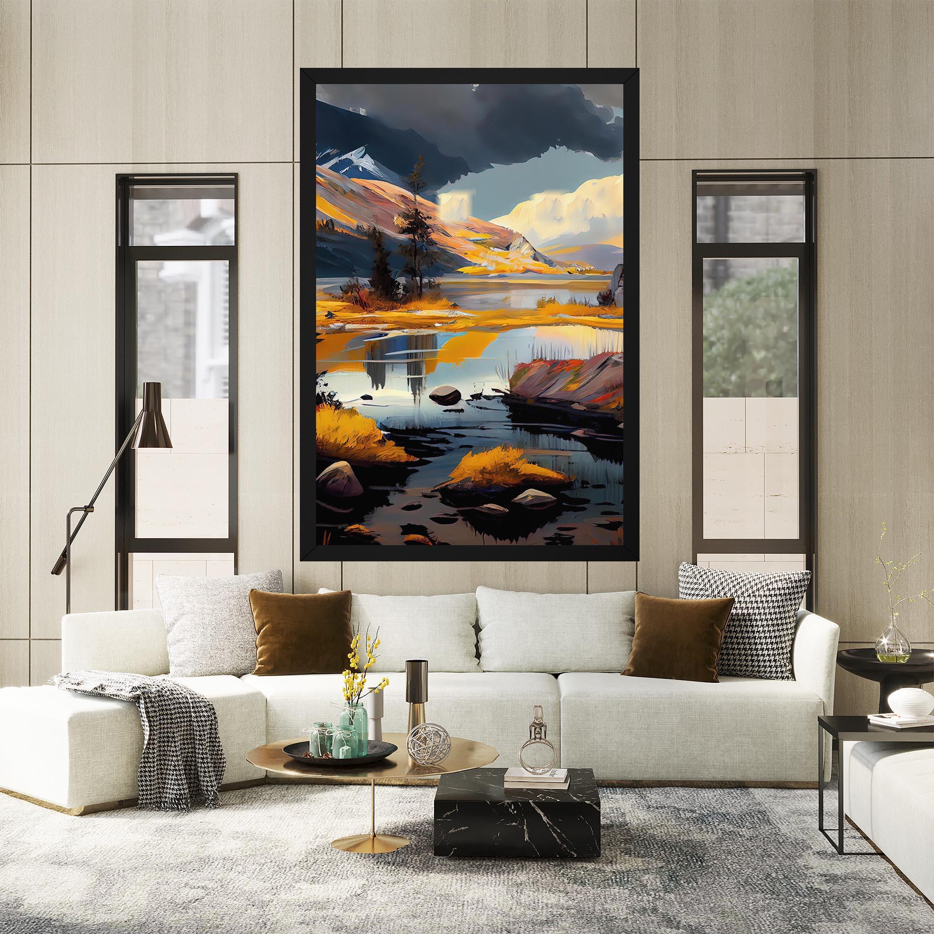 Leinwandbild Autumn Landscape mockup 2