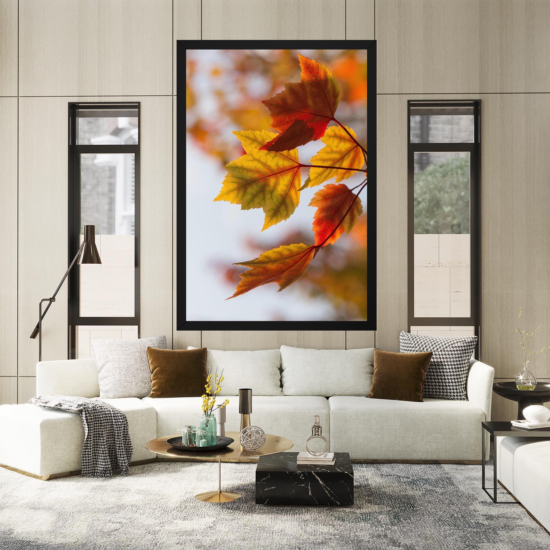 Leinwandbild Red Yellow Autumn mockup 2