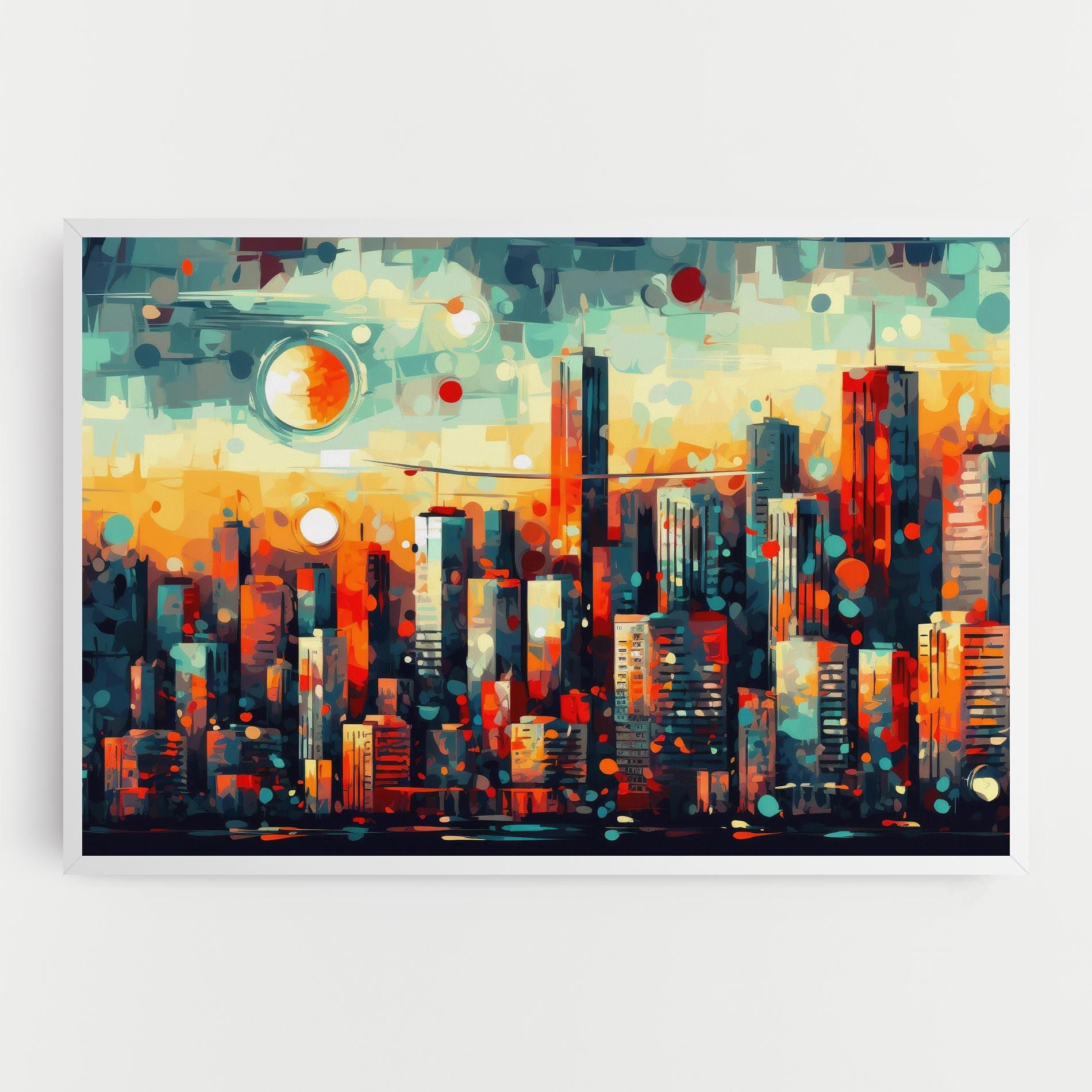 Colorful City Painting mockup 0