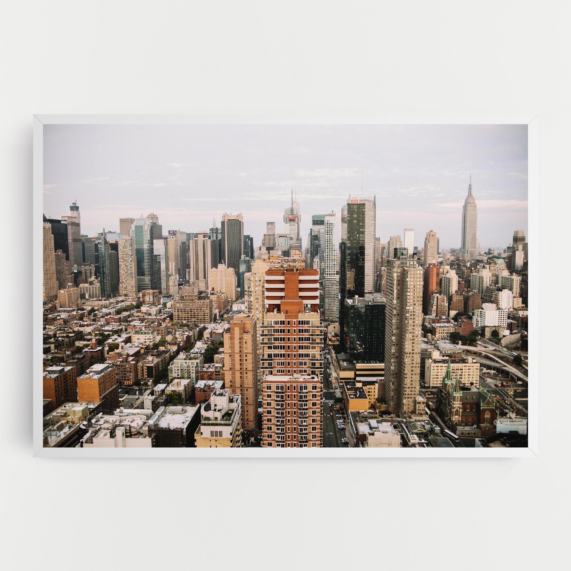 Leinwandbild Cream Orange Building mockup 0