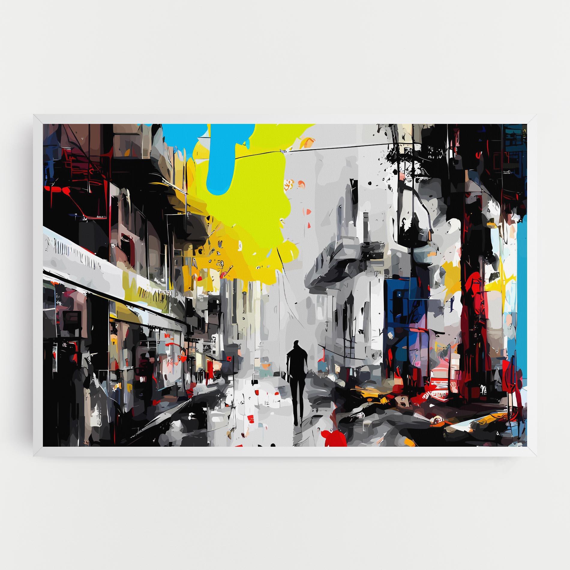 Leinwandbild Grunge City Art mockup 0