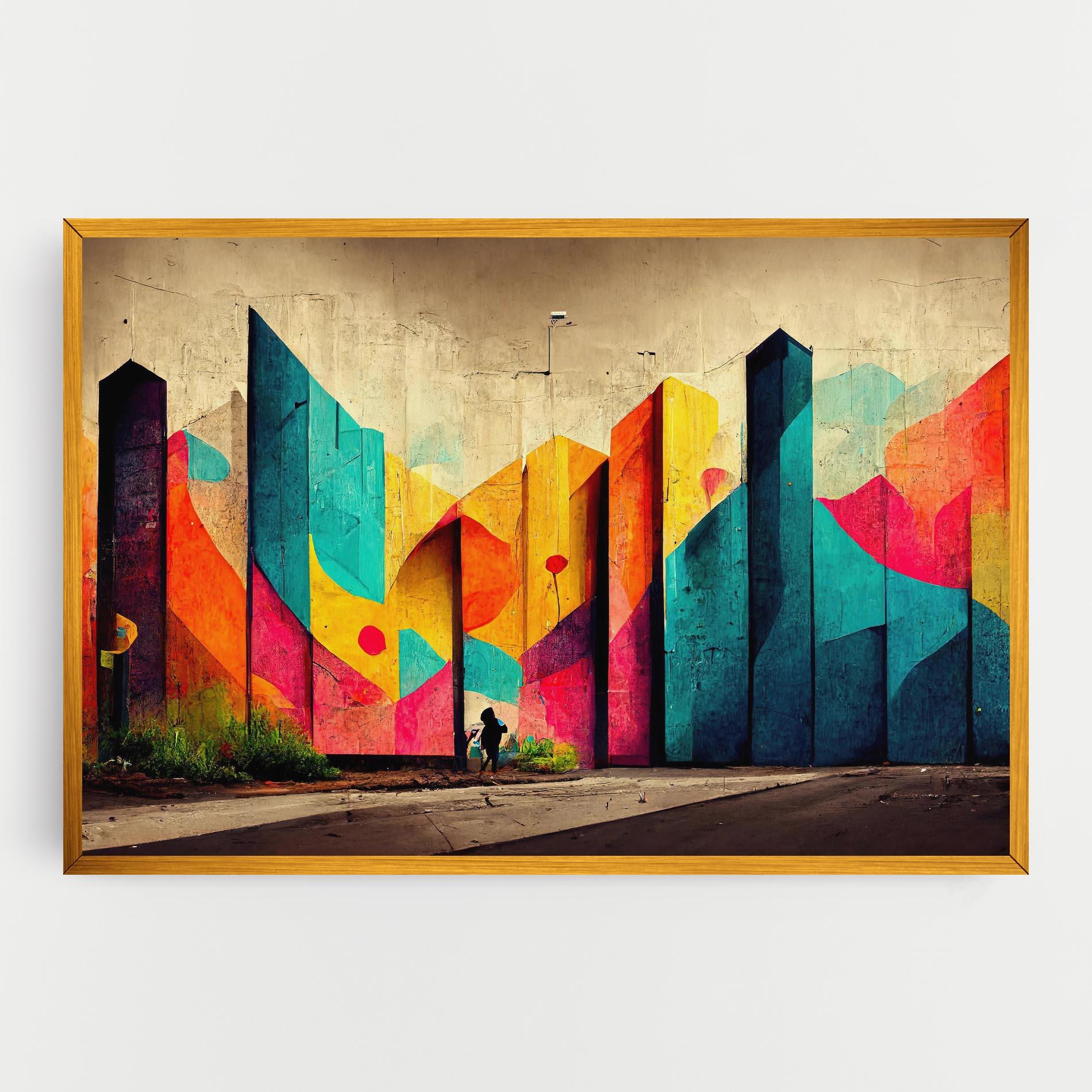 Leinwandbild Abstract City Color mockup 0