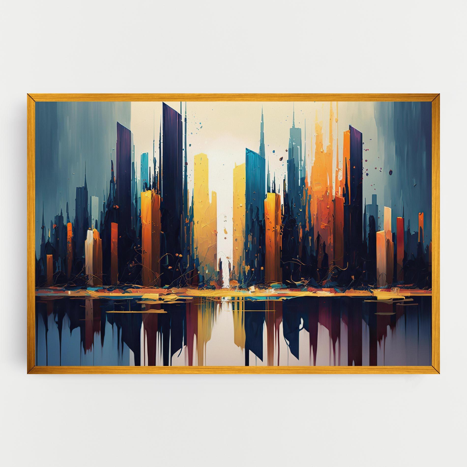 Leinwandbild City Pain Art mockup 0