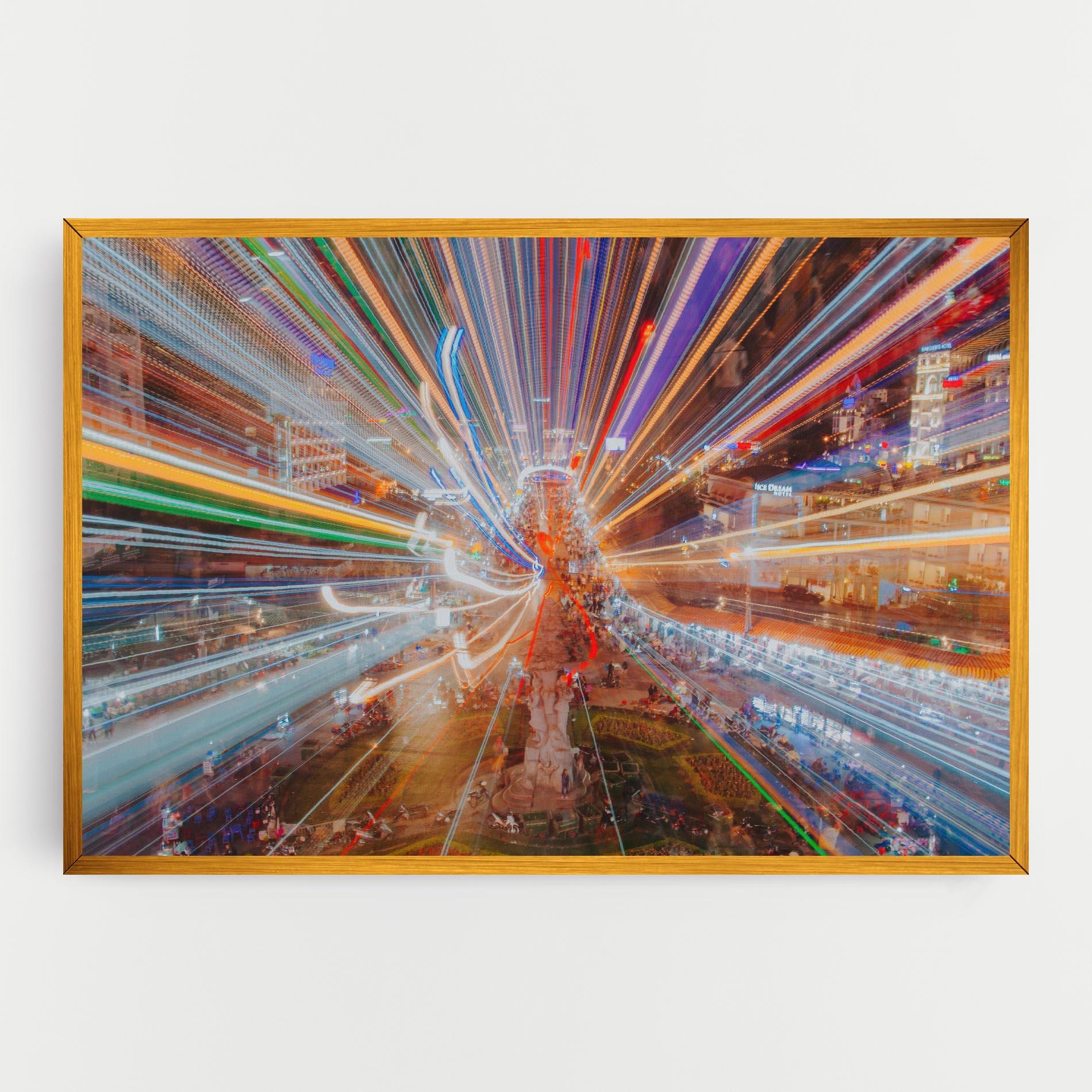 Leinwandbild Colorful Light City mockup 0