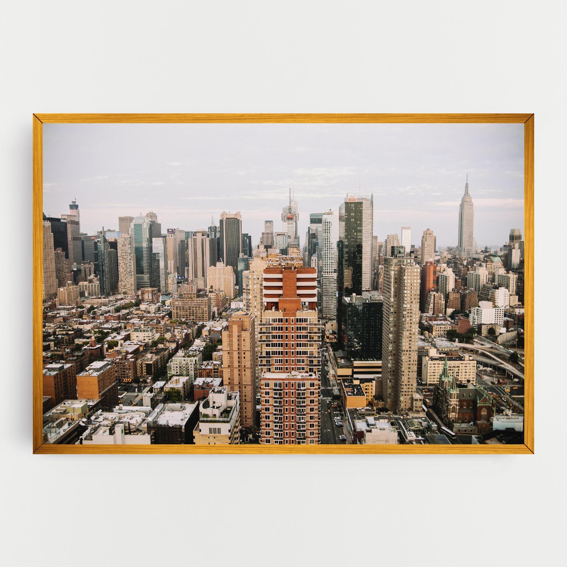 Leinwandbild Cream Orange Building mockup 0