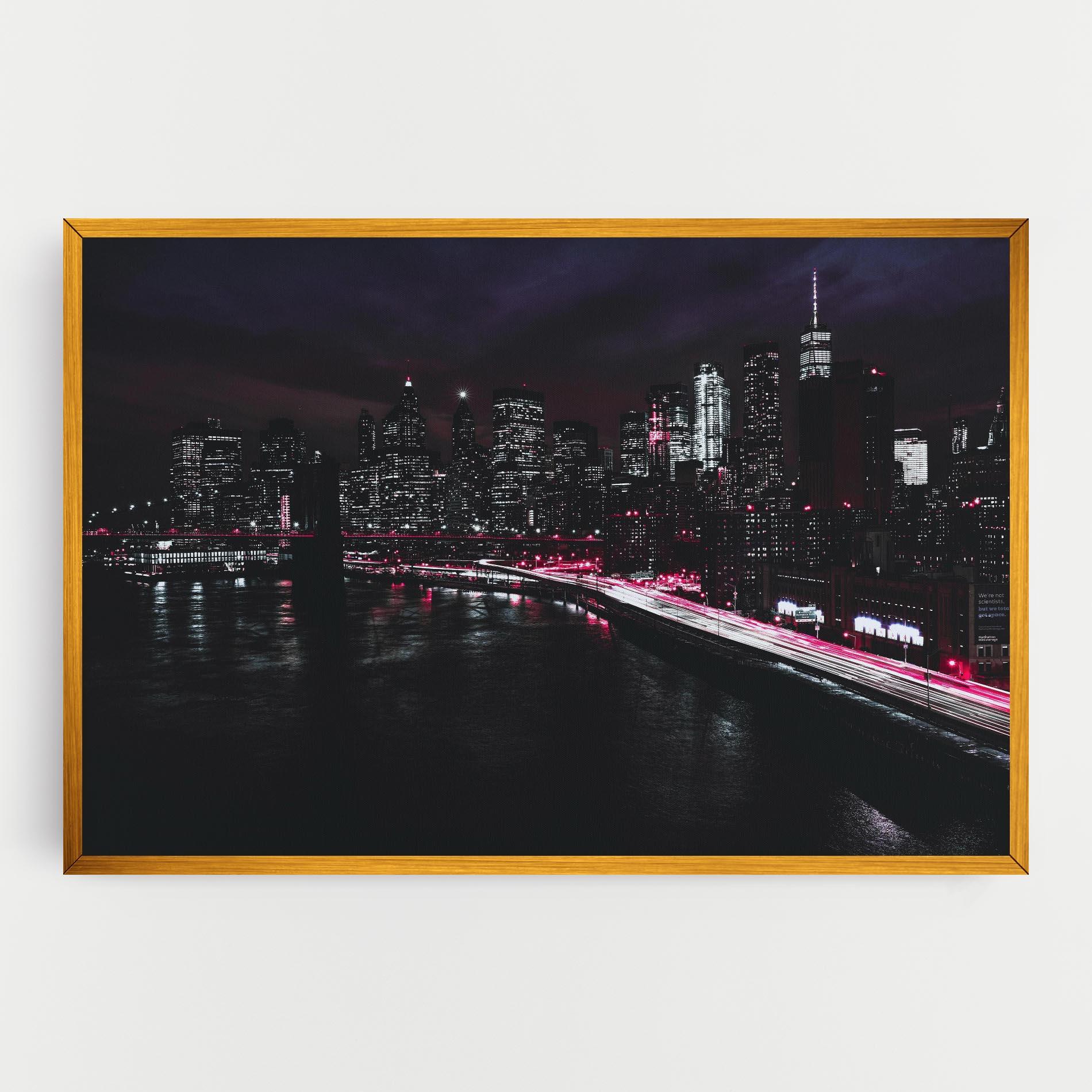 Leinwandbild Pink Light City mockup 0