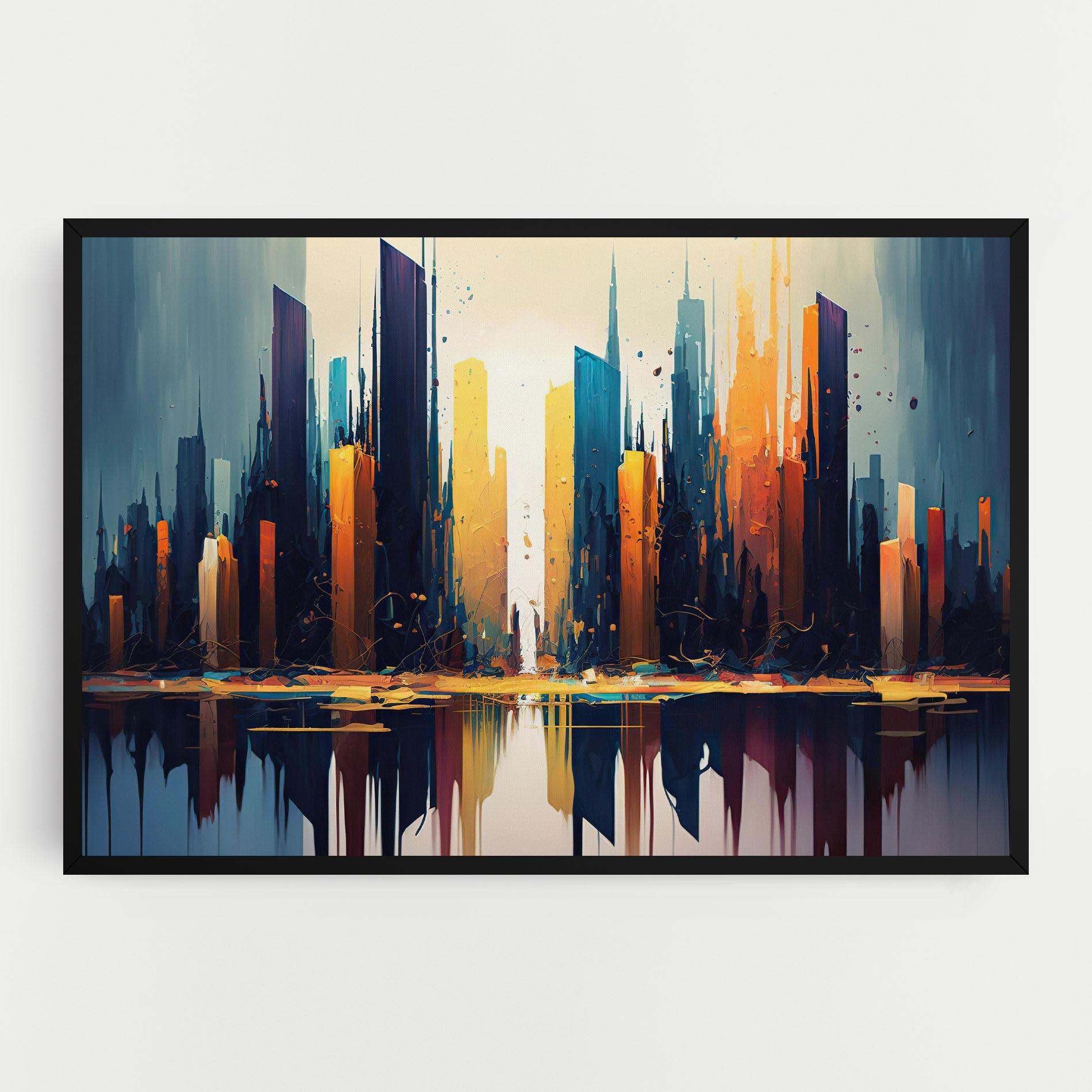 Leinwandbild City Pain Art mockup 0