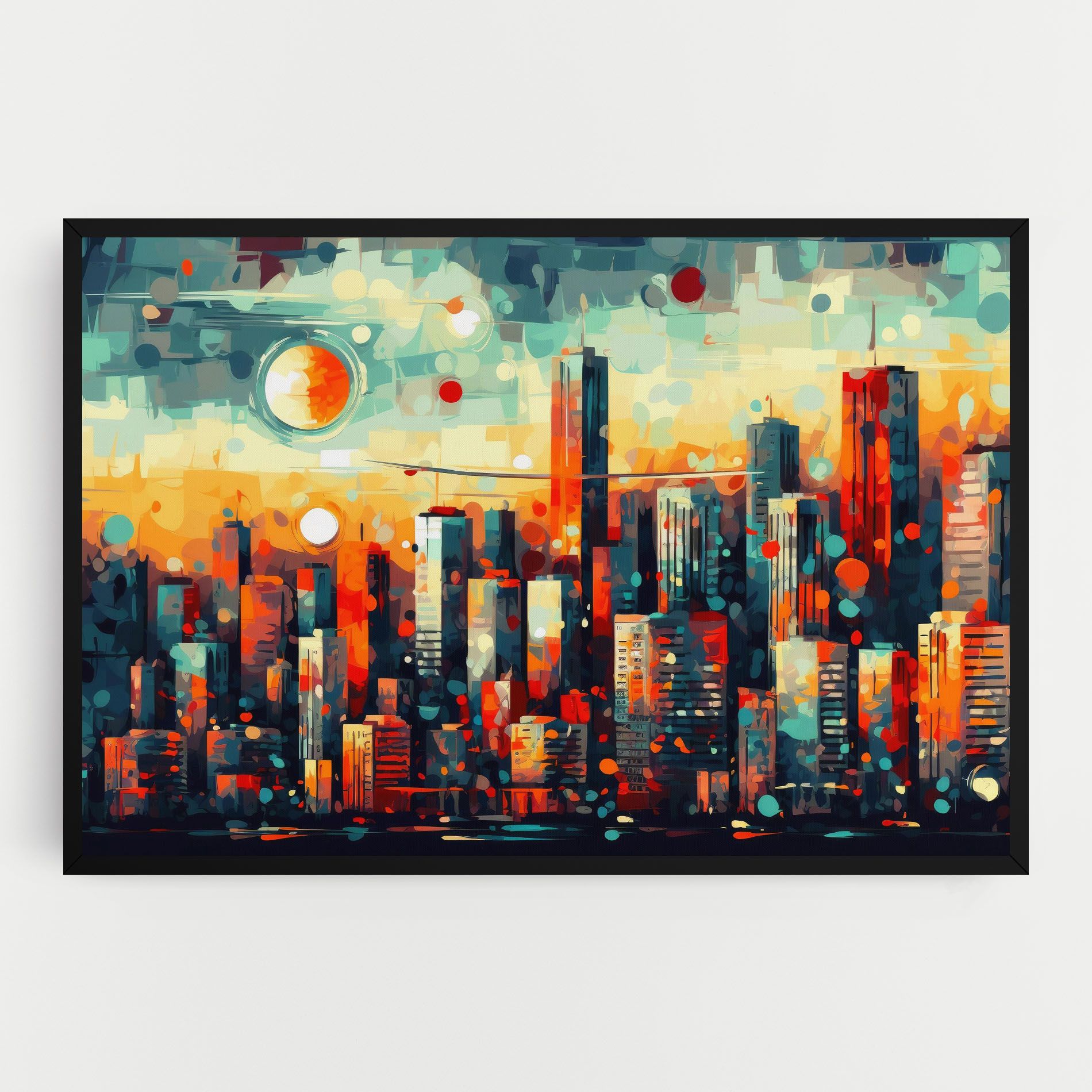 Colorful City Painting mockup 0