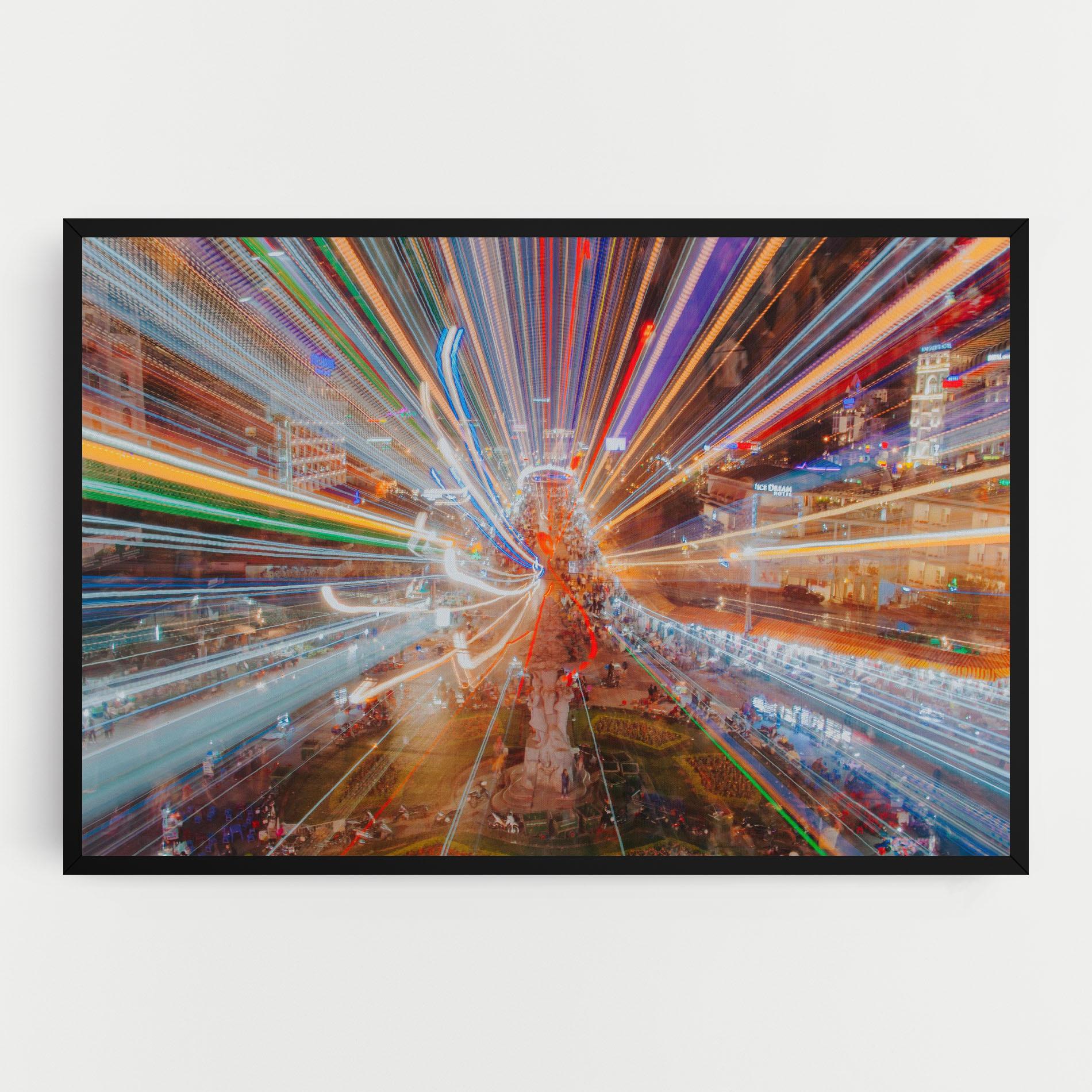 Leinwandbild Colorful Light City mockup 0