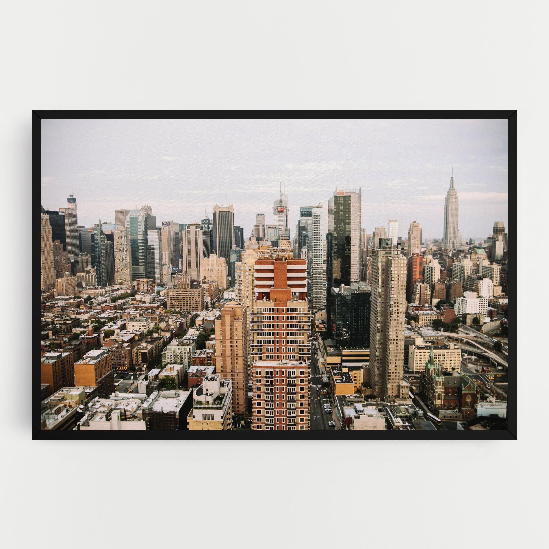 Leinwandbild Cream Orange Building mockup 0