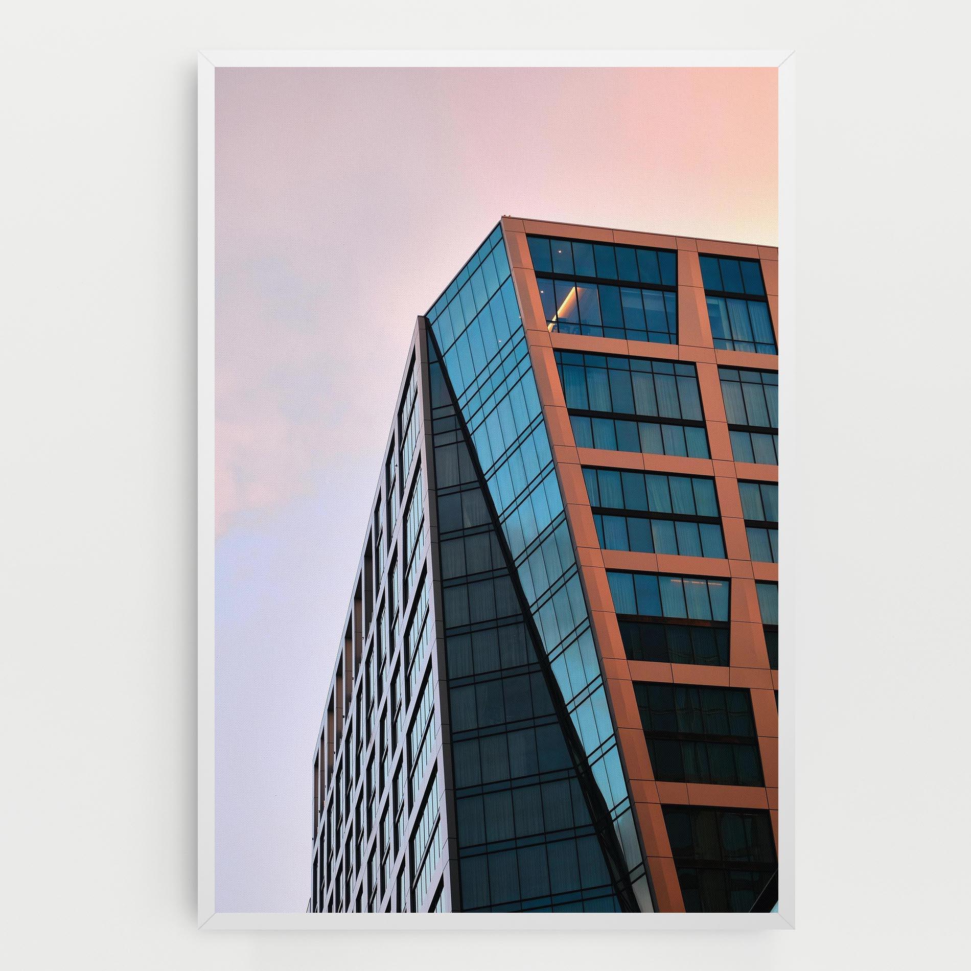 Leinwandbild Blue Glass Building mockup 0