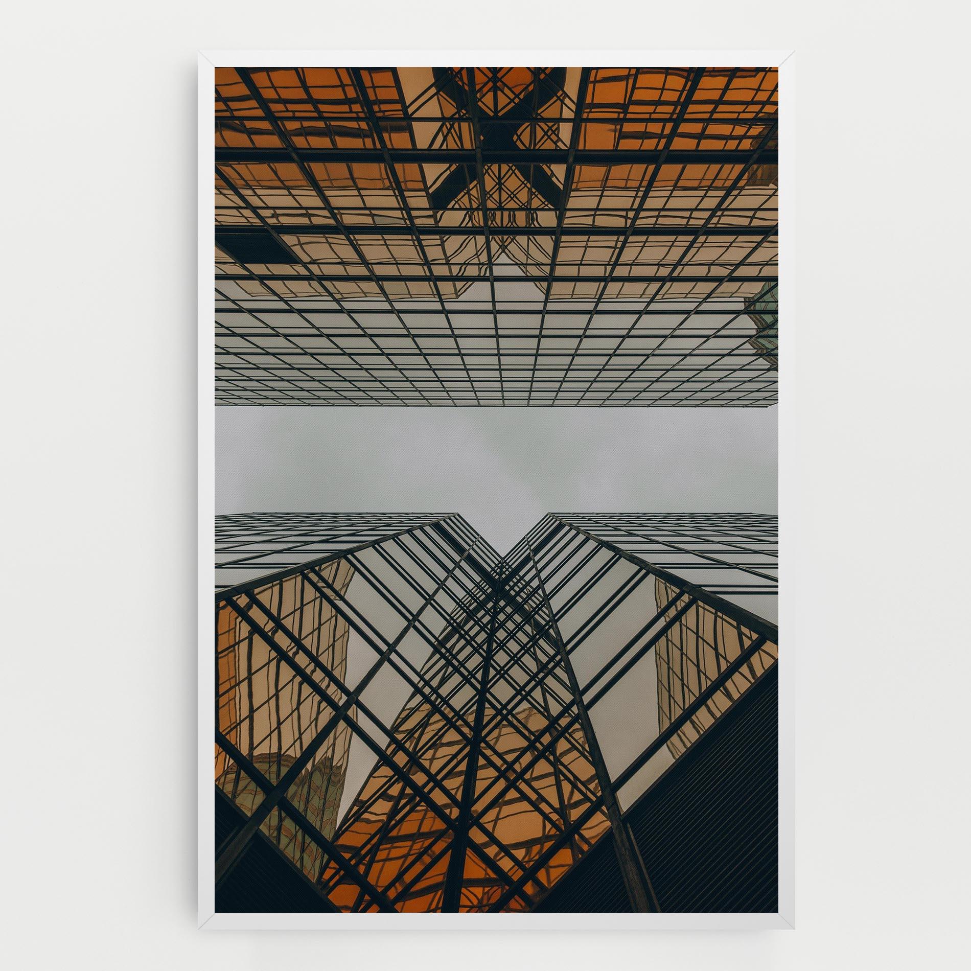 Leinwandbild Orange Glass Building mockup 0