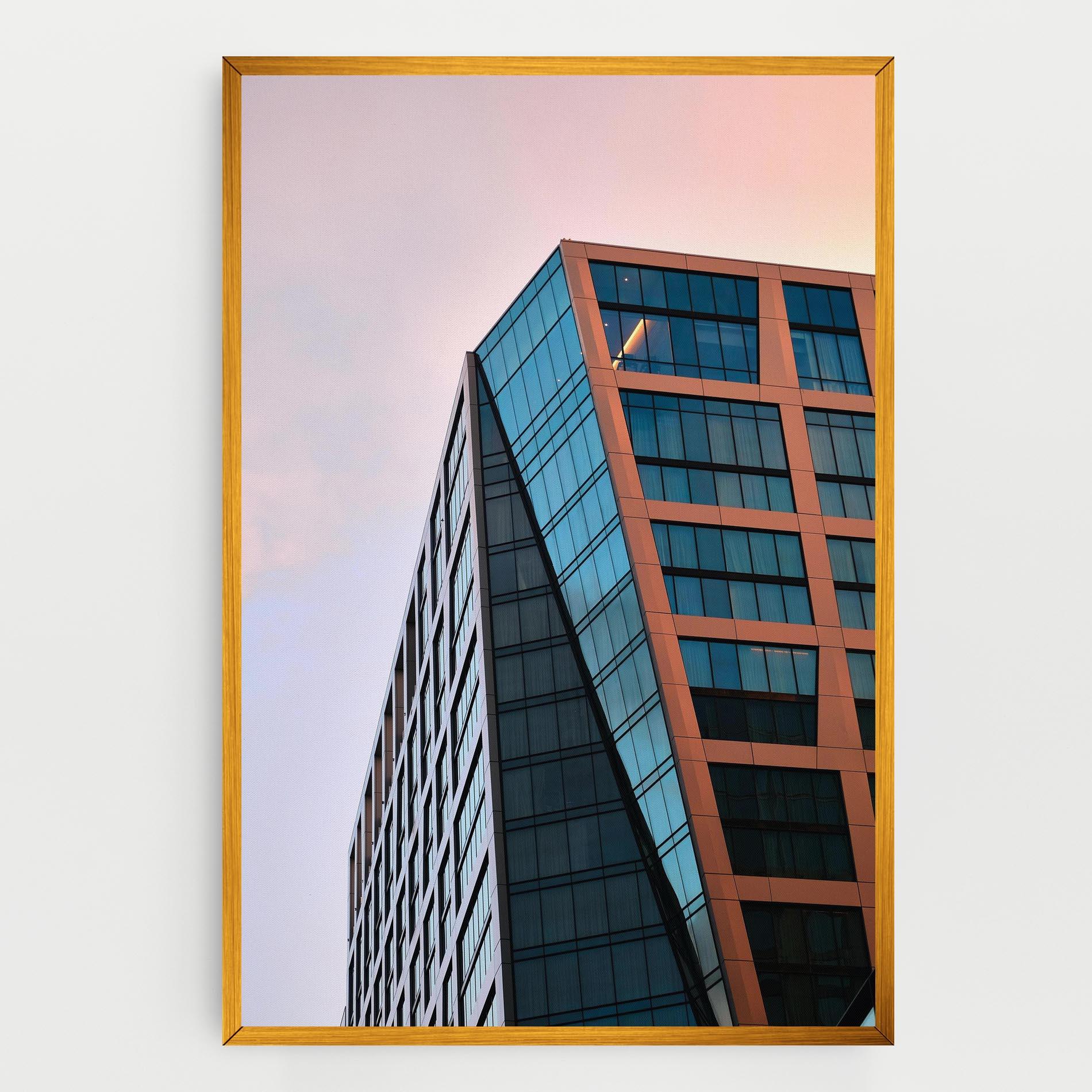 Leinwandbild Blue Glass Building mockup 0