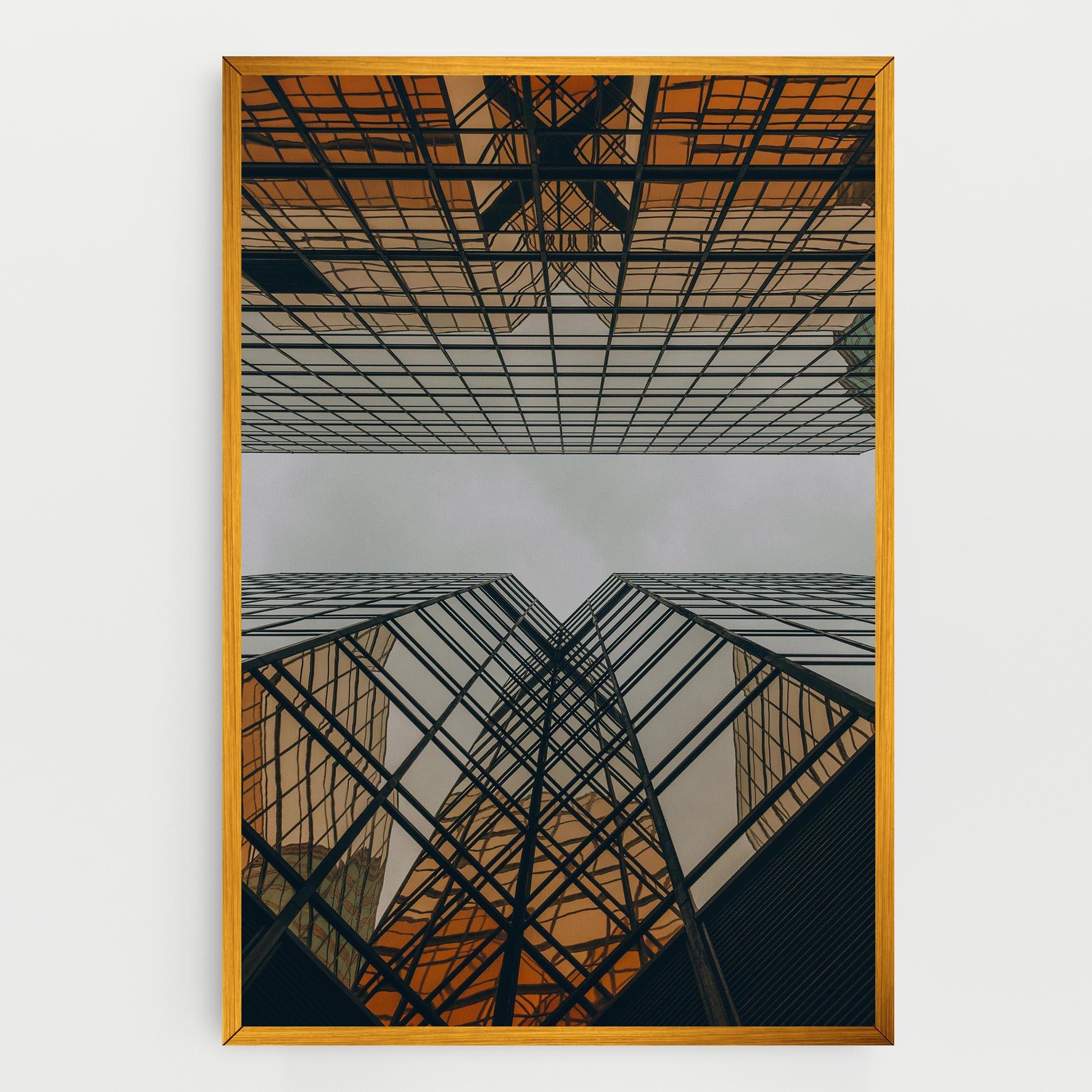 Leinwandbild Orange Glass Building mockup 0