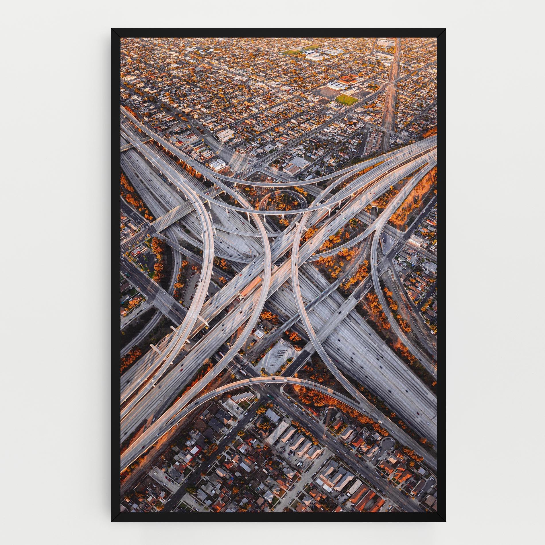 Leinwandbild Big Road City mockup 0