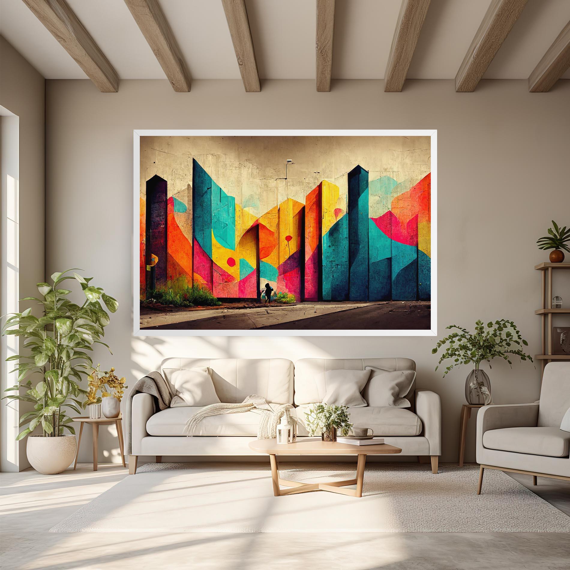 Leinwandbild Abstract City Color mockup 6