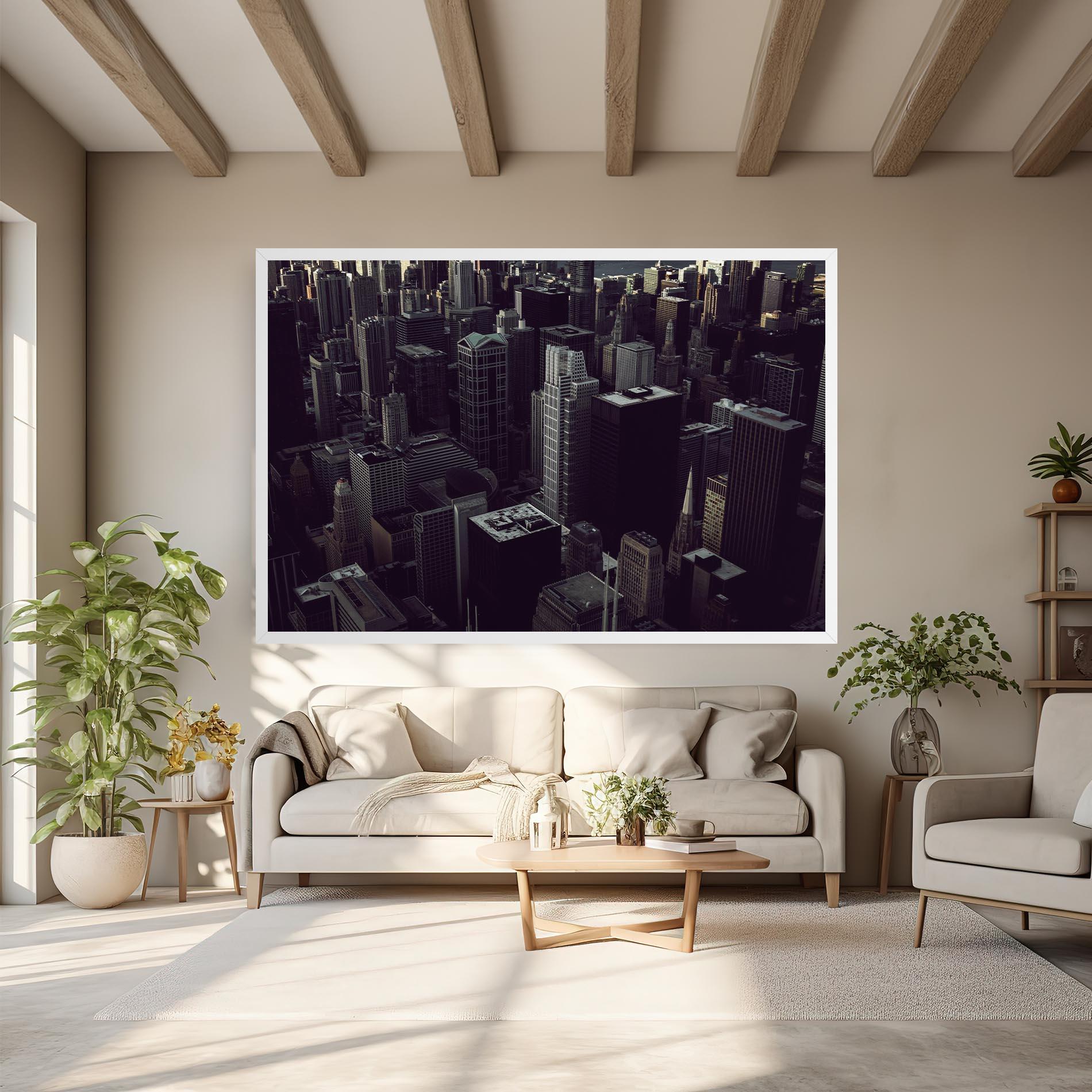 Leinwandbild Black Cream Building mockup 6