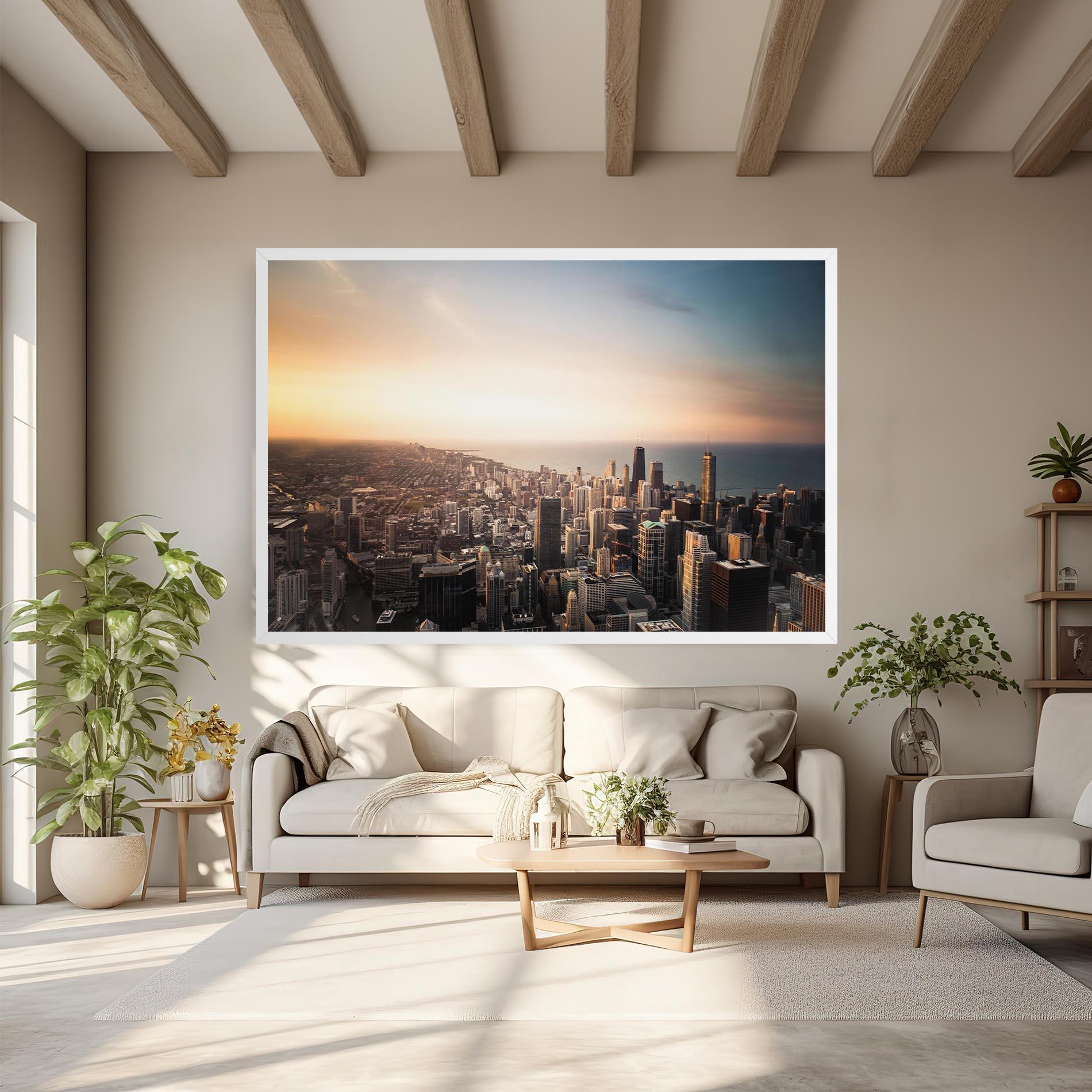 Leinwandbild City Buildings mockup 6