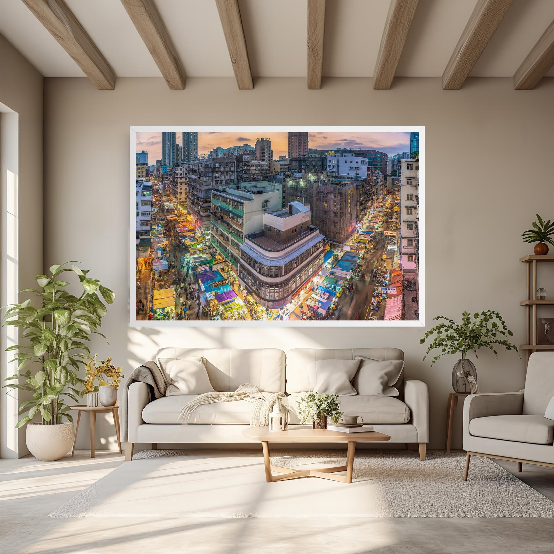 Leinwandbild Colorful Building mockup 6