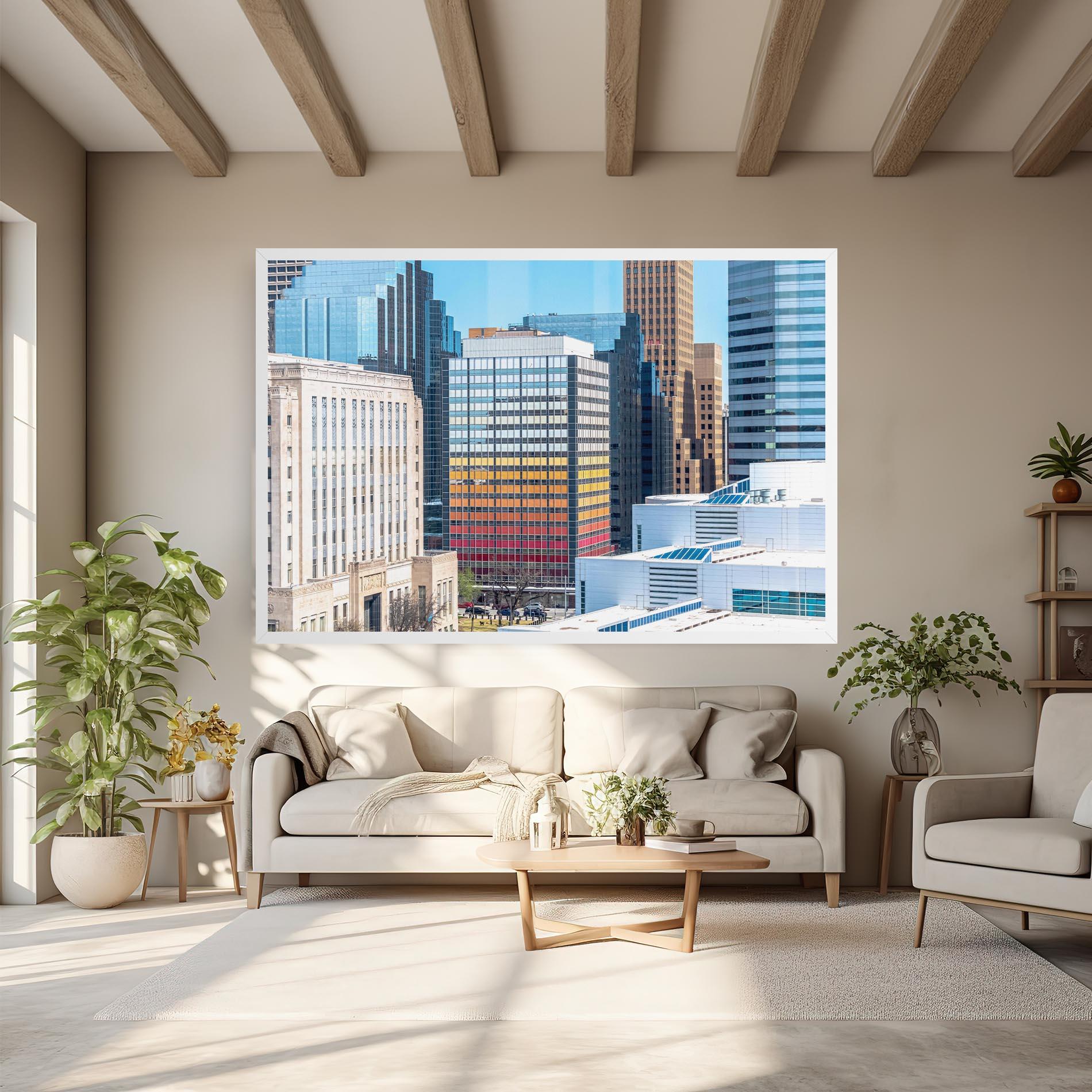 Leinwandbild Colorful Urban Building mockup 6