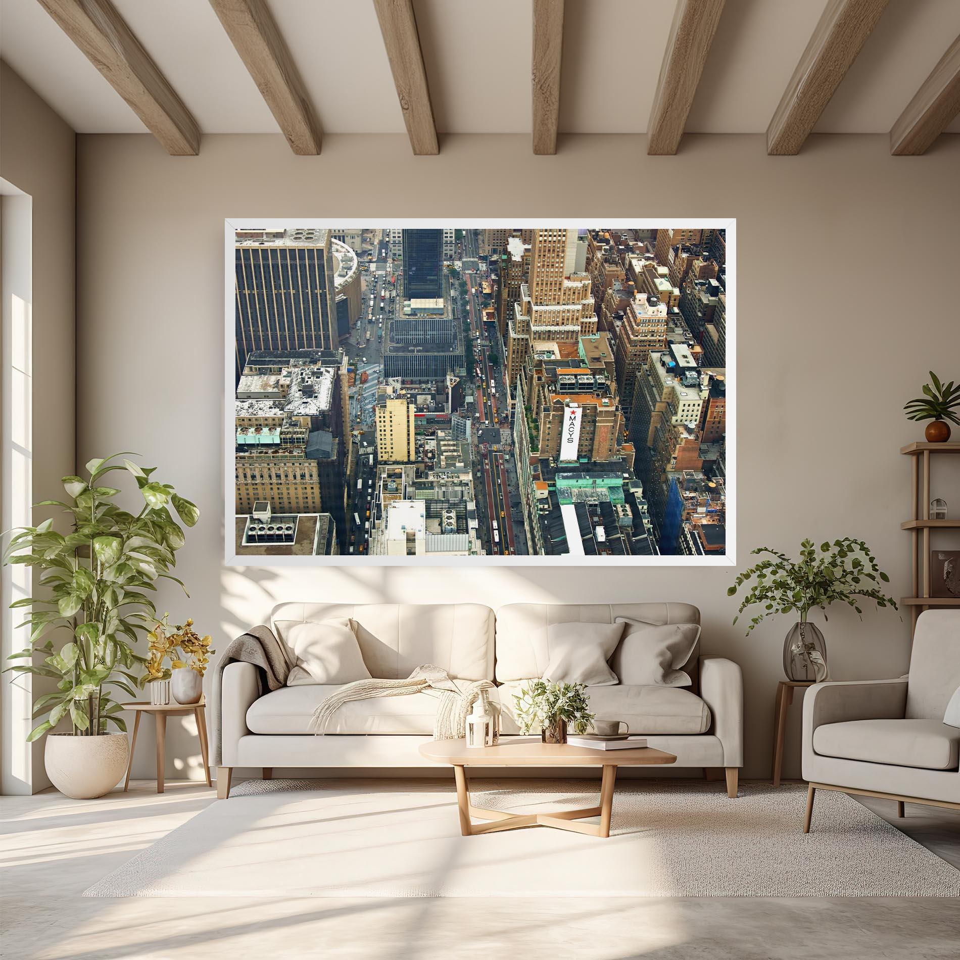 Leinwandbild Cream Tall Building mockup 6