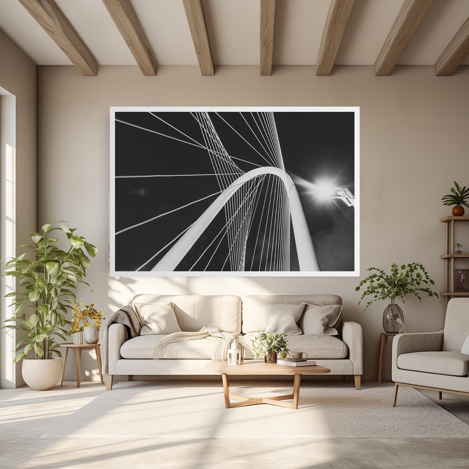 Leinwandbild White Glass Building mockup 6