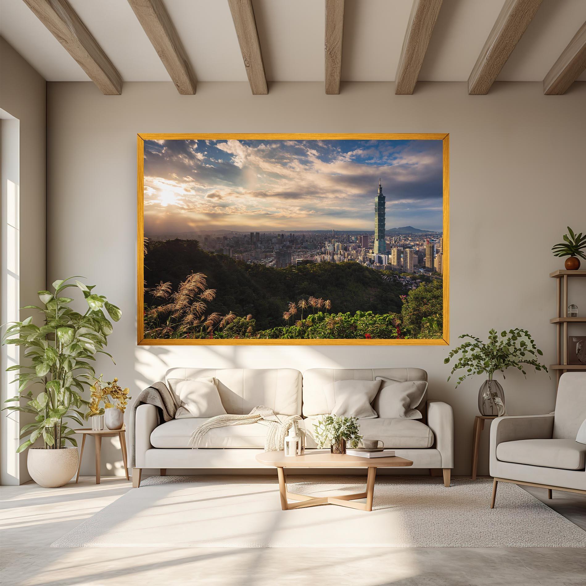 Leinwandbild Big Building Daylight mockup 6