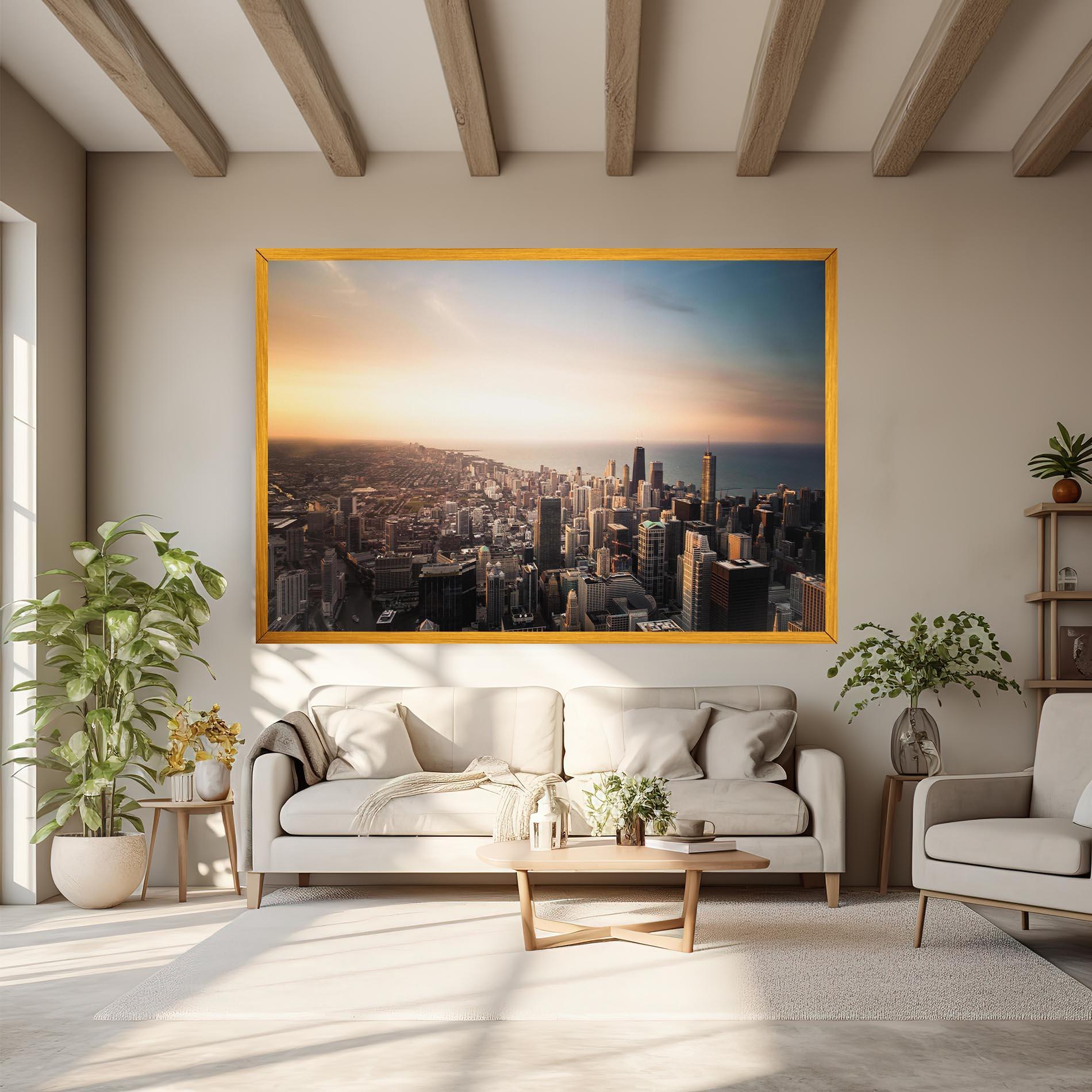 Leinwandbild City Buildings mockup 6