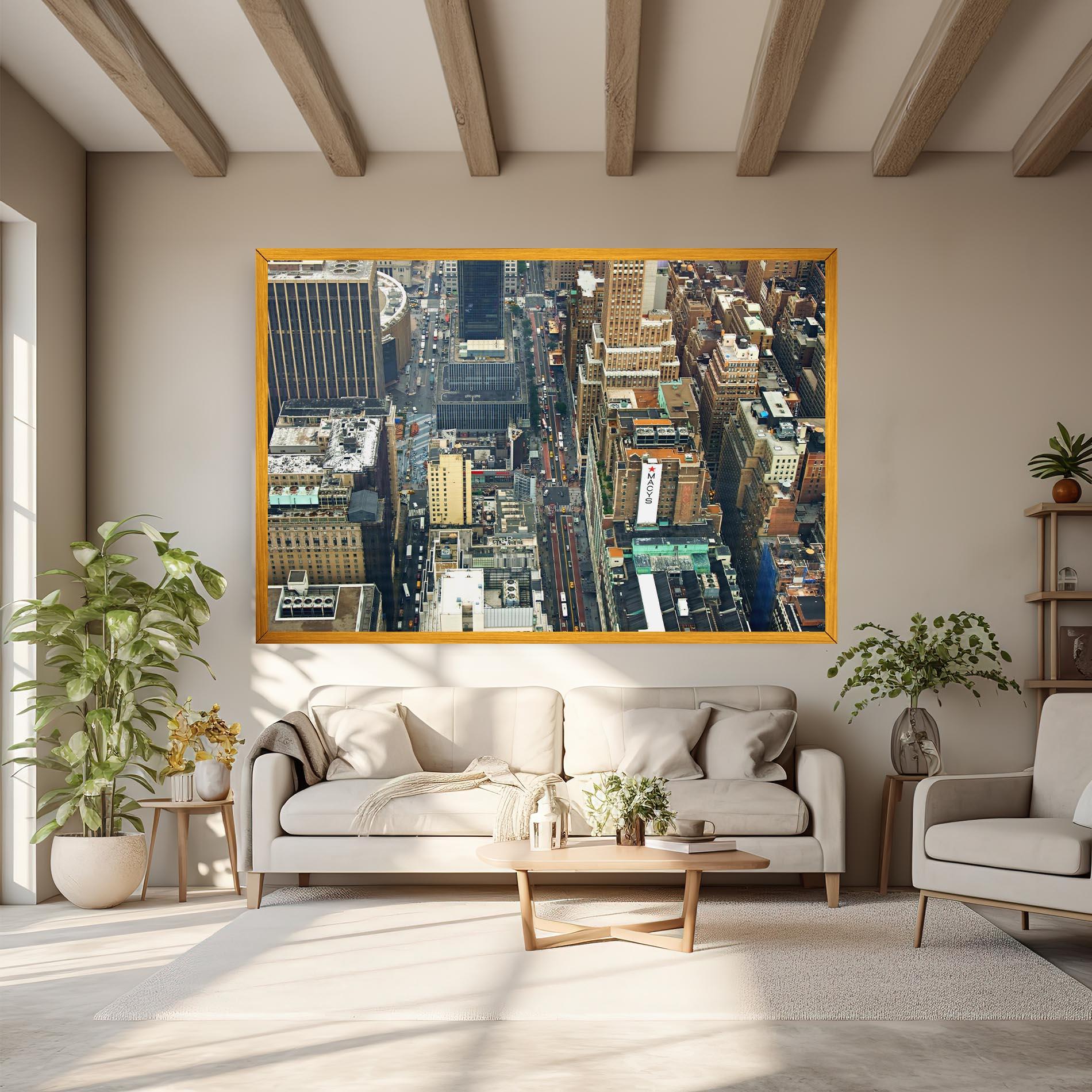 Leinwandbild Cream Tall Building mockup 6