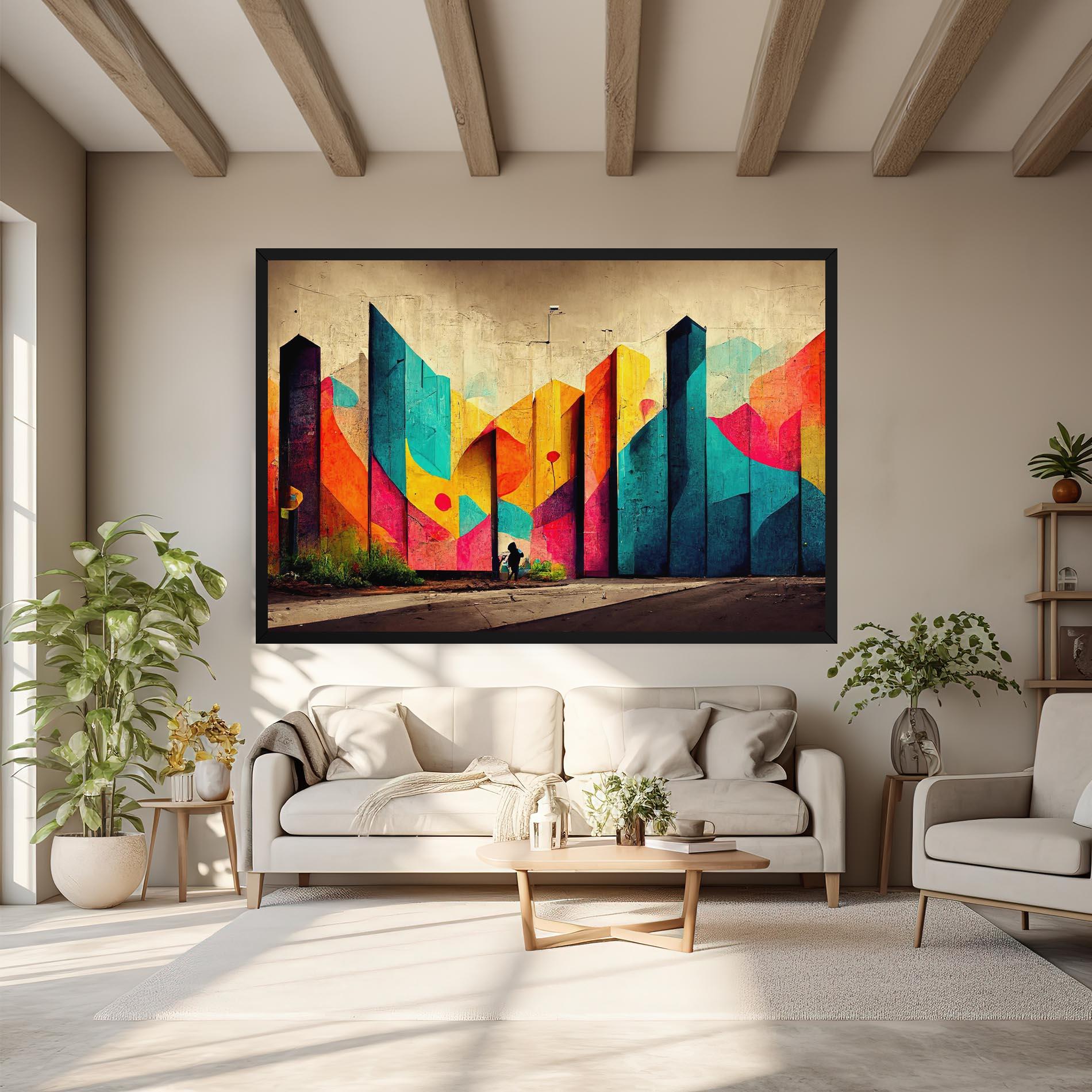 Leinwandbild Abstract City Color mockup 6