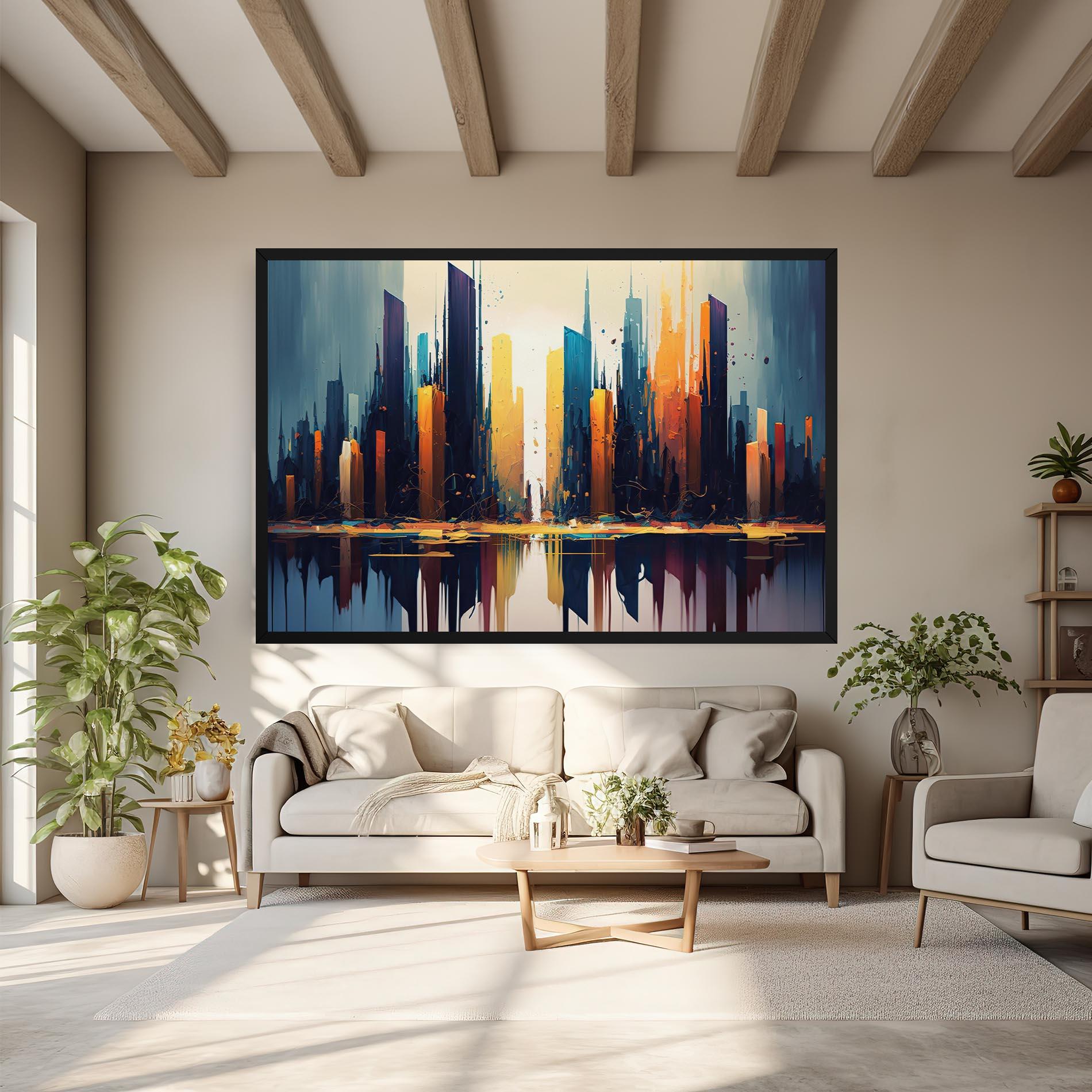 Leinwandbild City Pain Art mockup 6