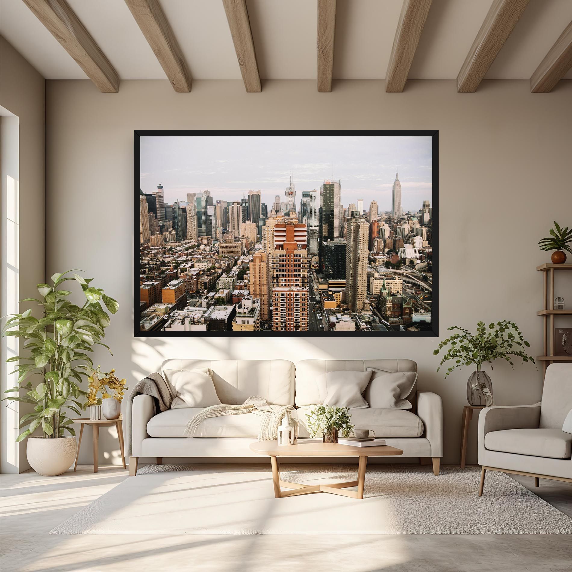 Cream Orange Building mockup 6