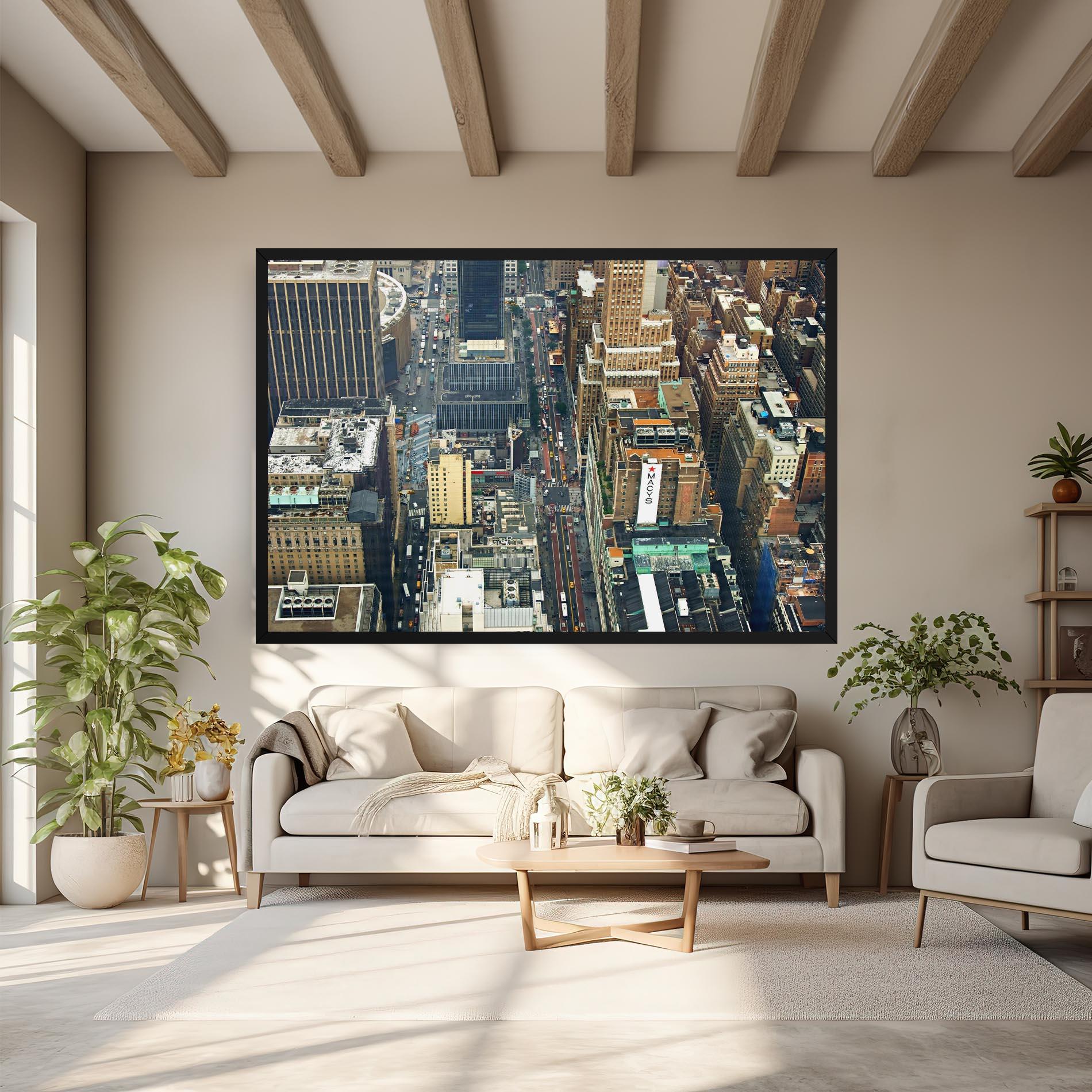 Leinwandbild Cream Tall Building mockup 6