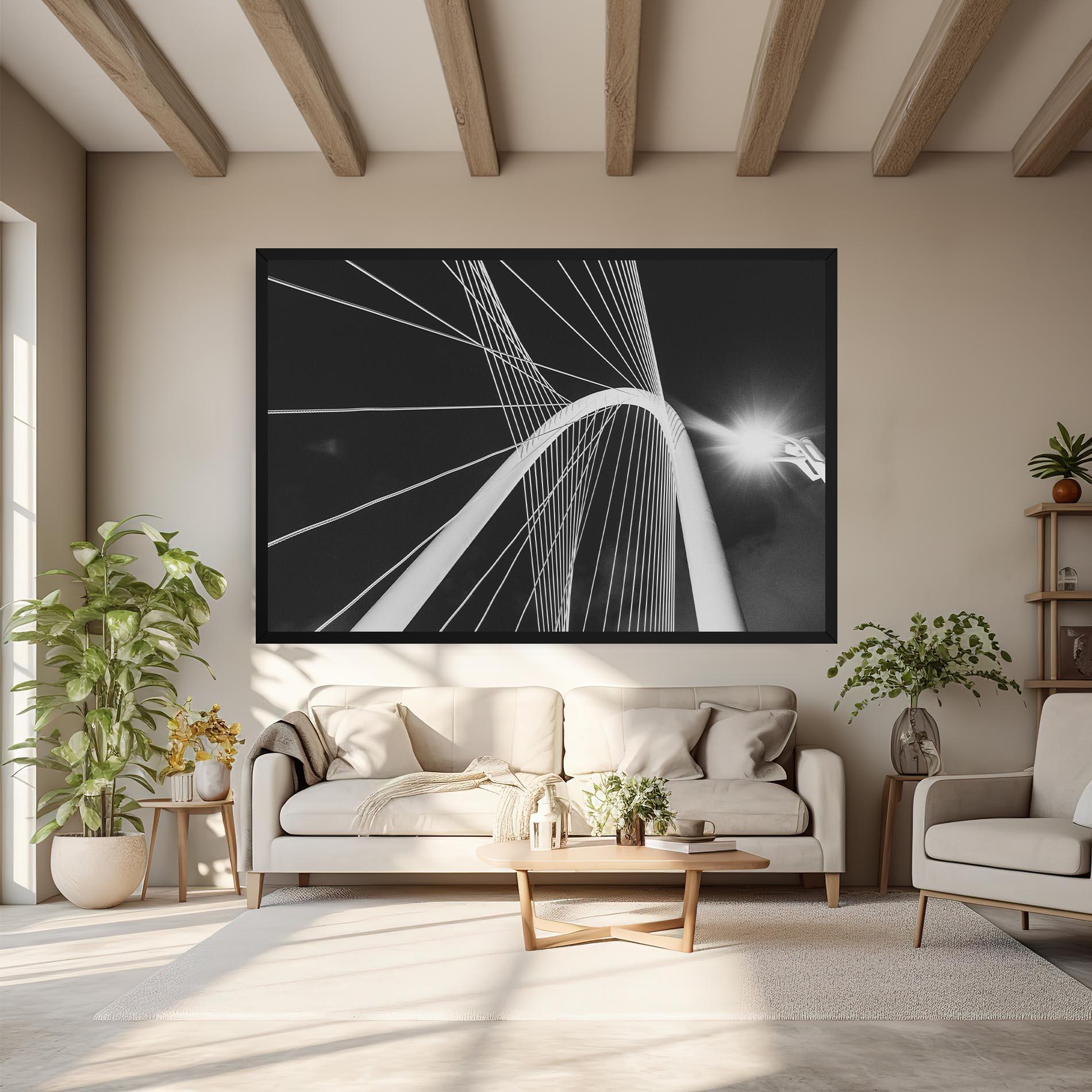 Leinwandbild White Glass Building mockup 6