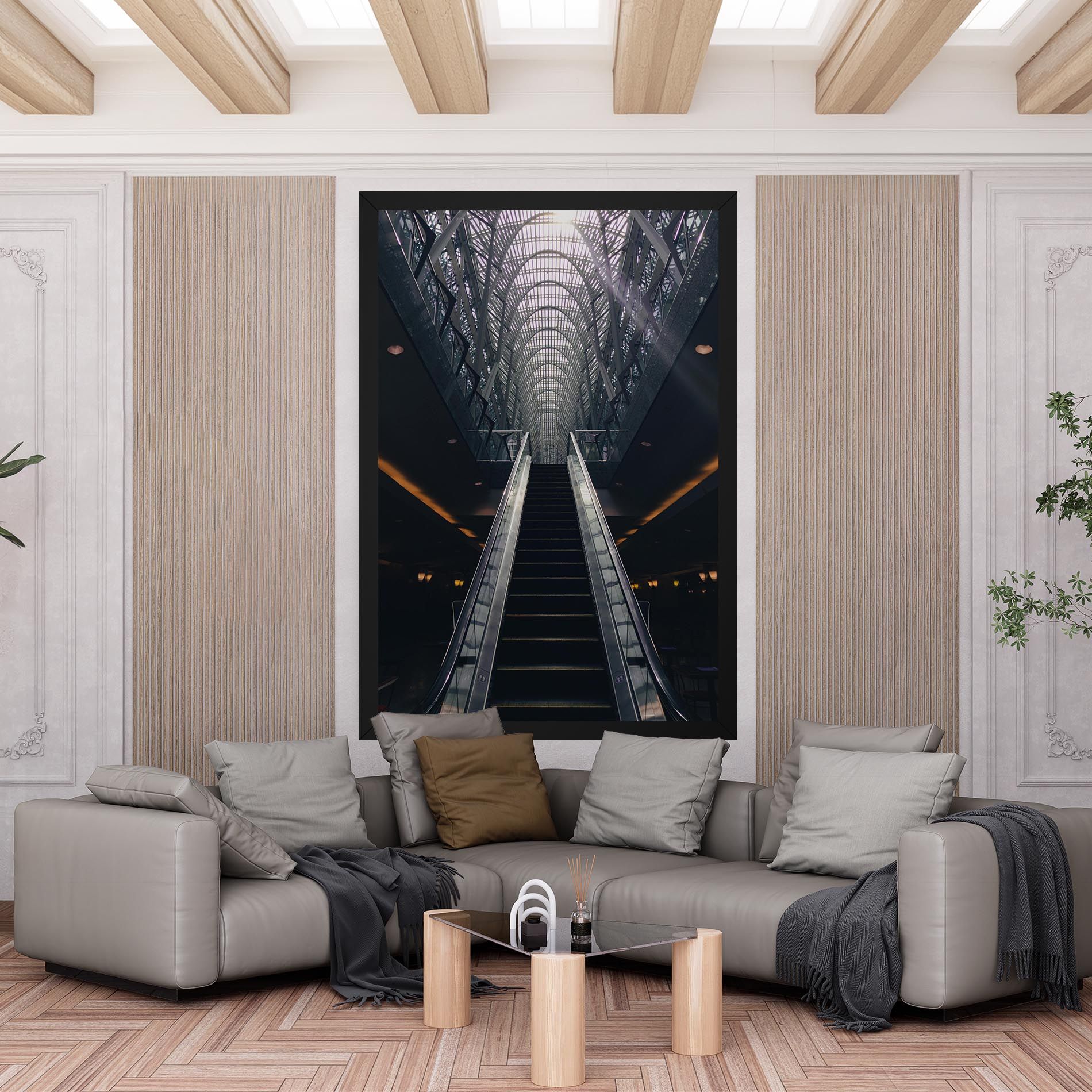 Grey Stairs Building mockup 6