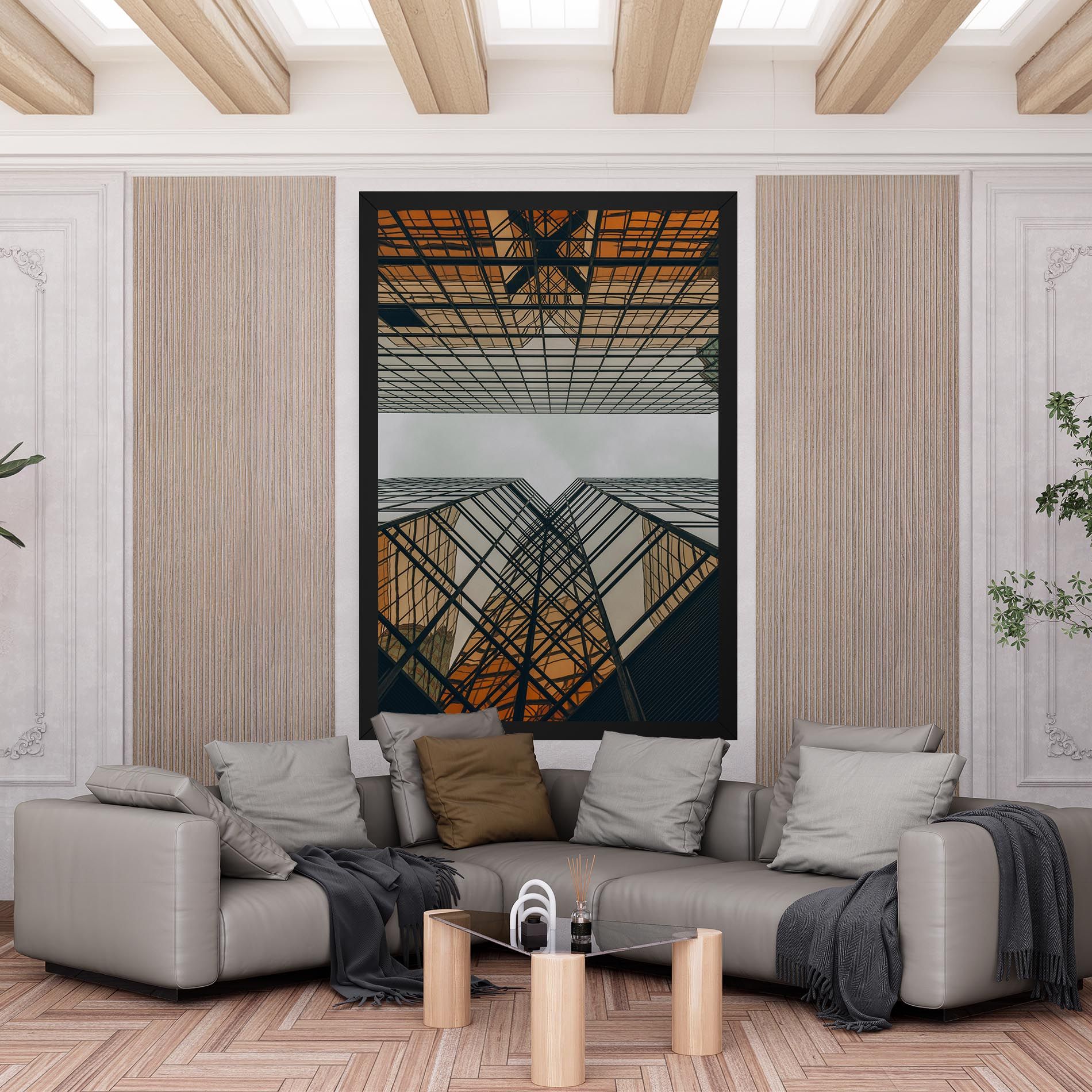 Orange Glass Building mockup 6