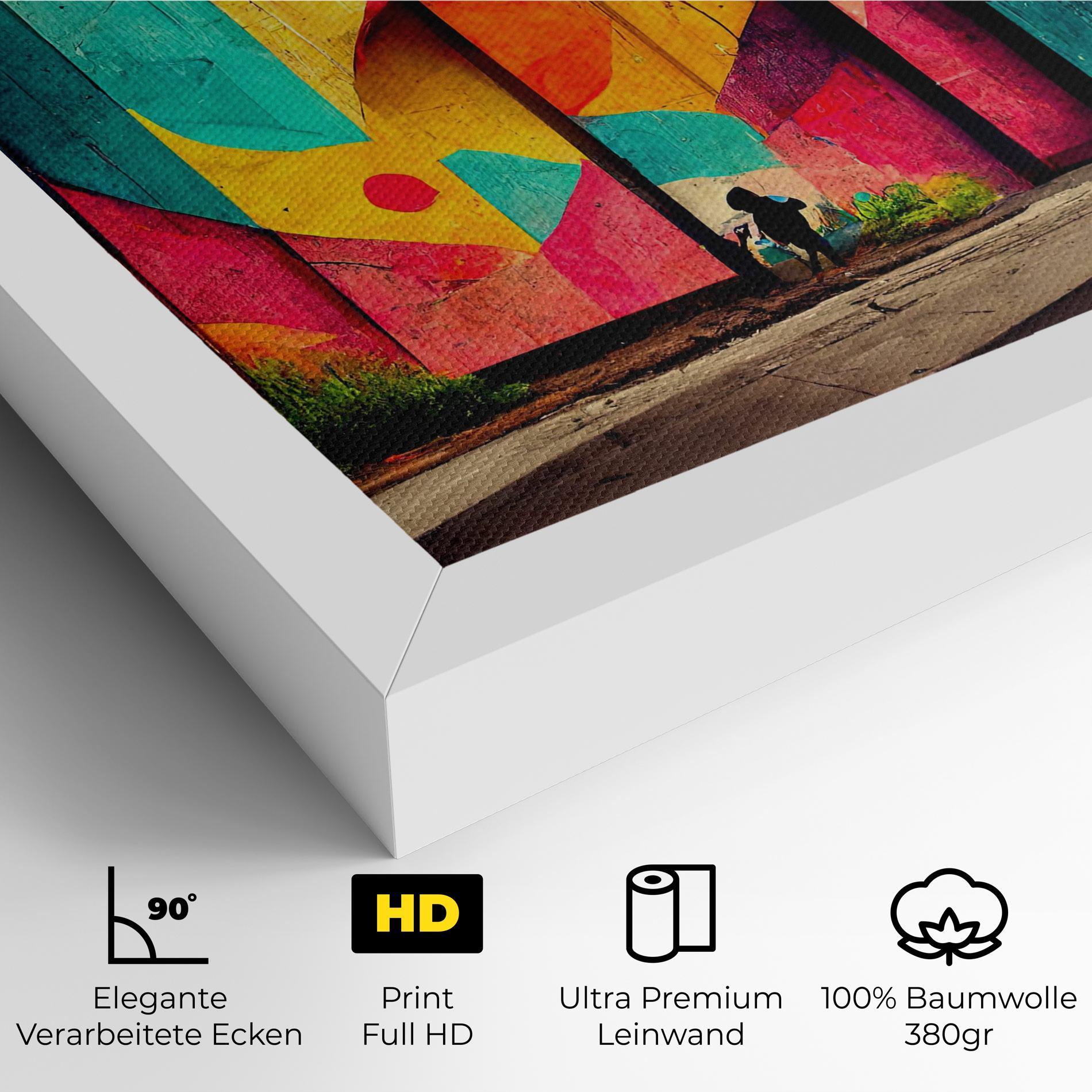 Leinwandbild Abstract City Color mockup 4