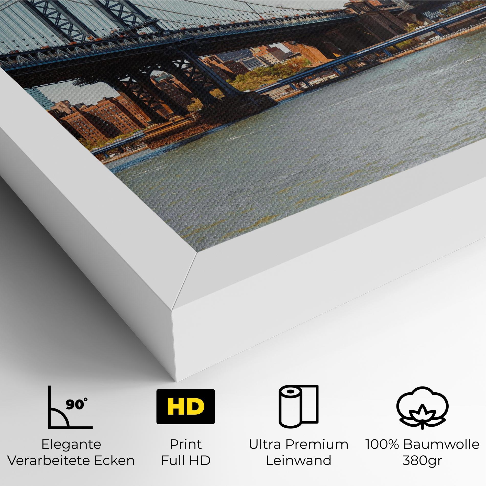 Leinwandbild Big City Bridge mockup 4