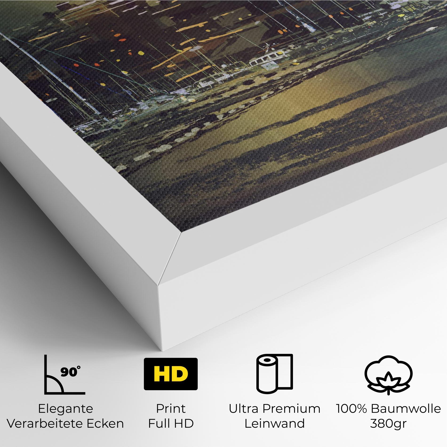 Leinwandbild City Port mockup 4