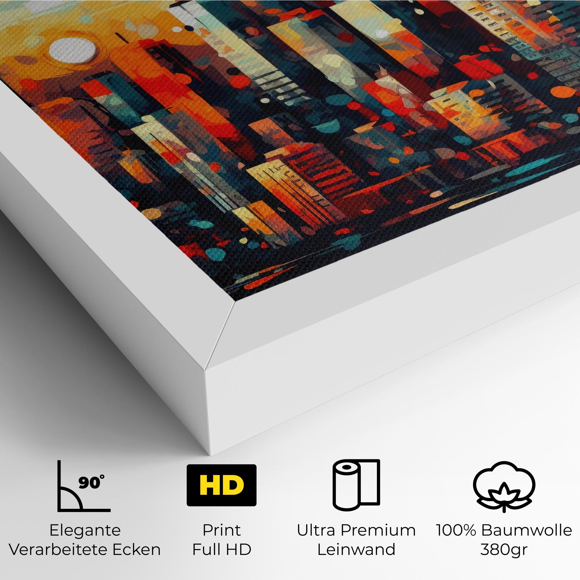 Colorful City Painting mockup 4