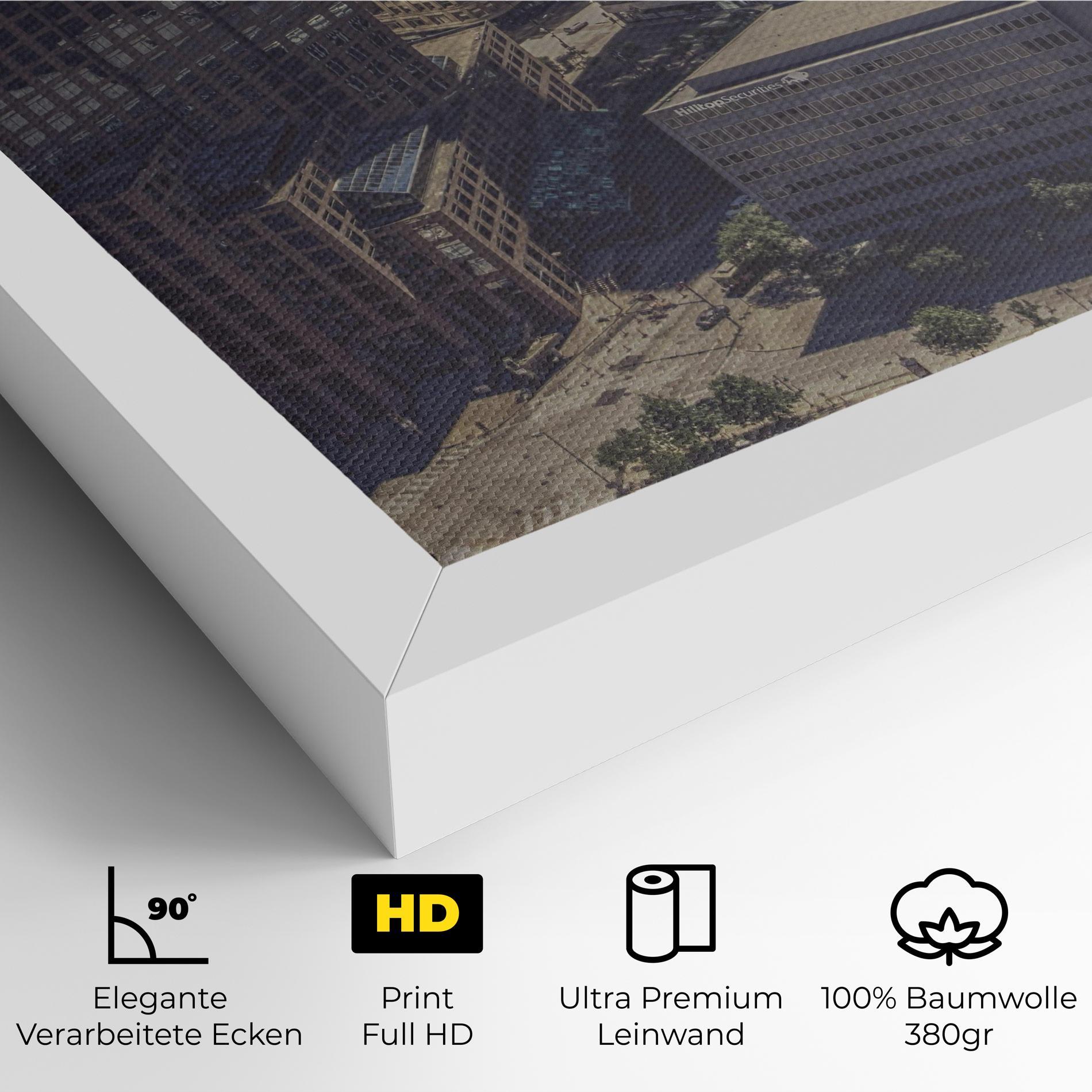 Leinwandbild Cream Light Building mockup 4