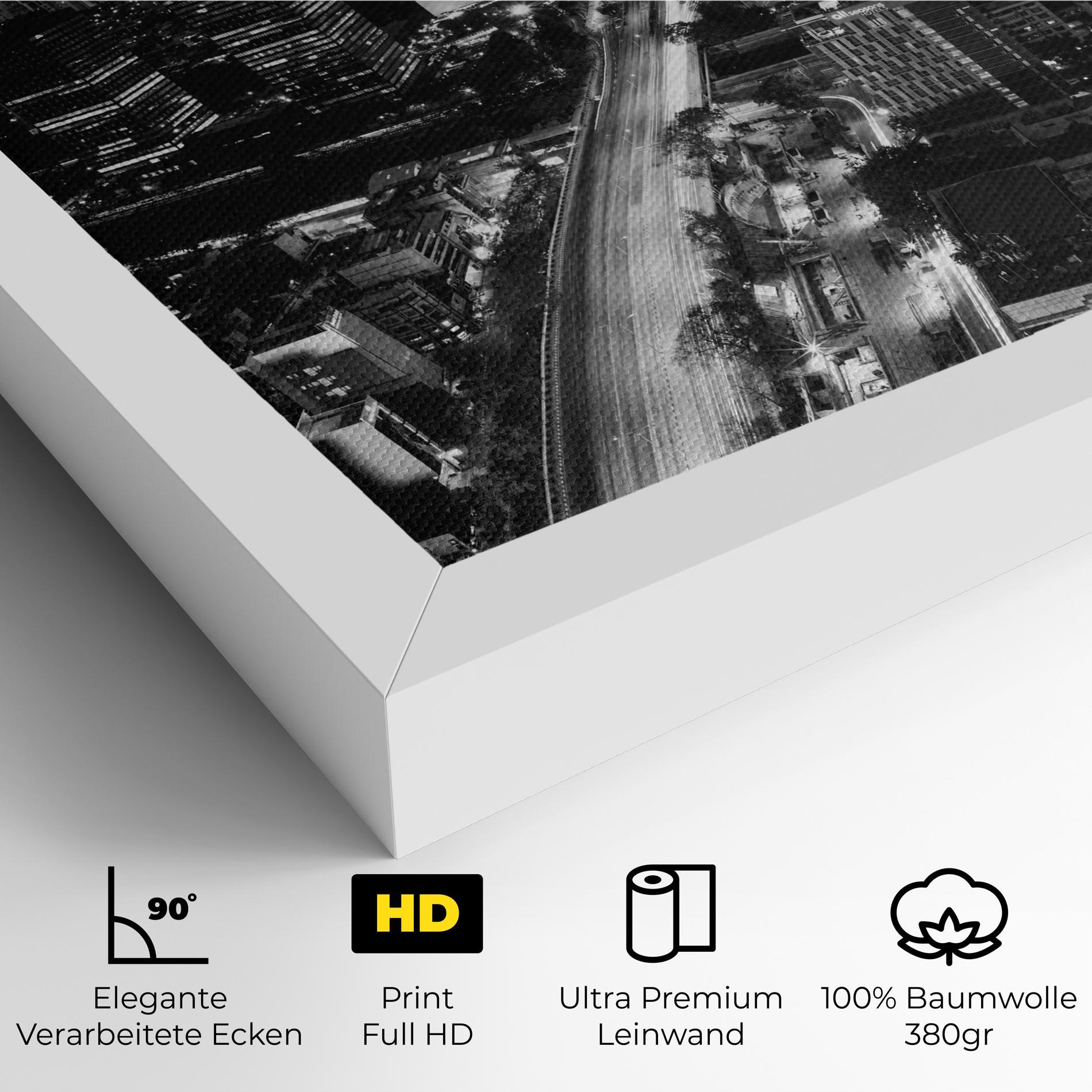 Leinwandbild Grey Lights City mockup 4