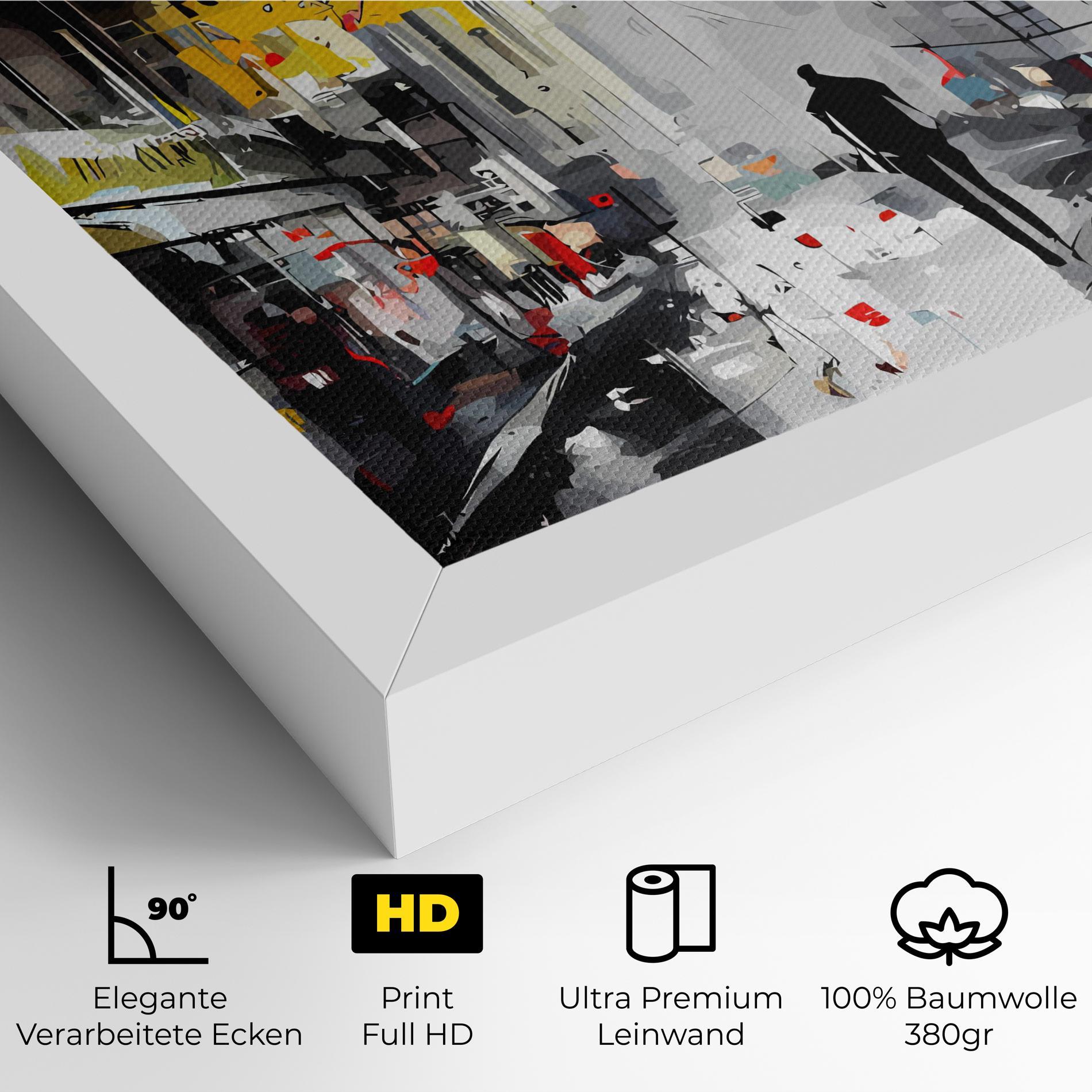 Leinwandbild Grunge City Art mockup 4