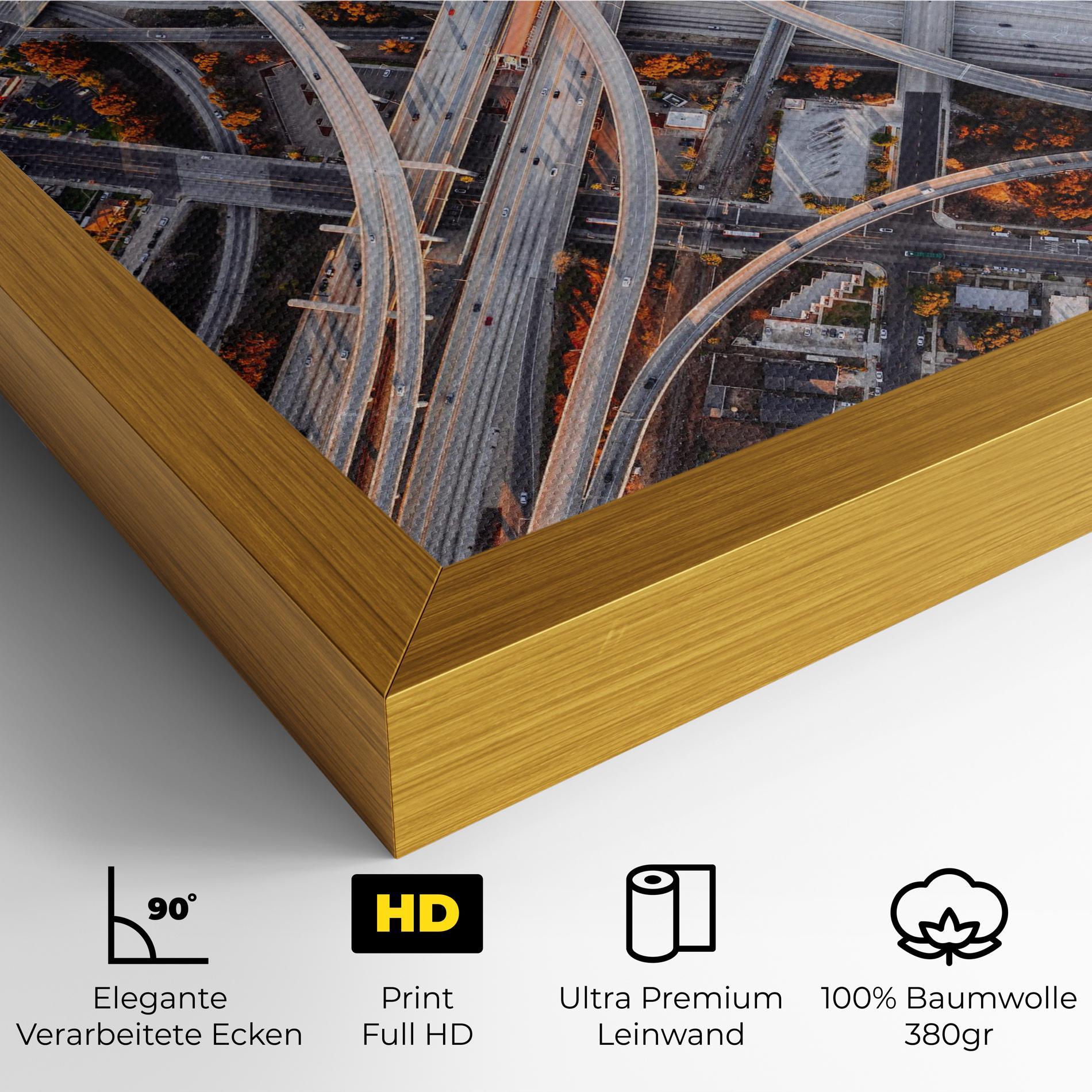 Leinwandbild Big Road City mockup 4