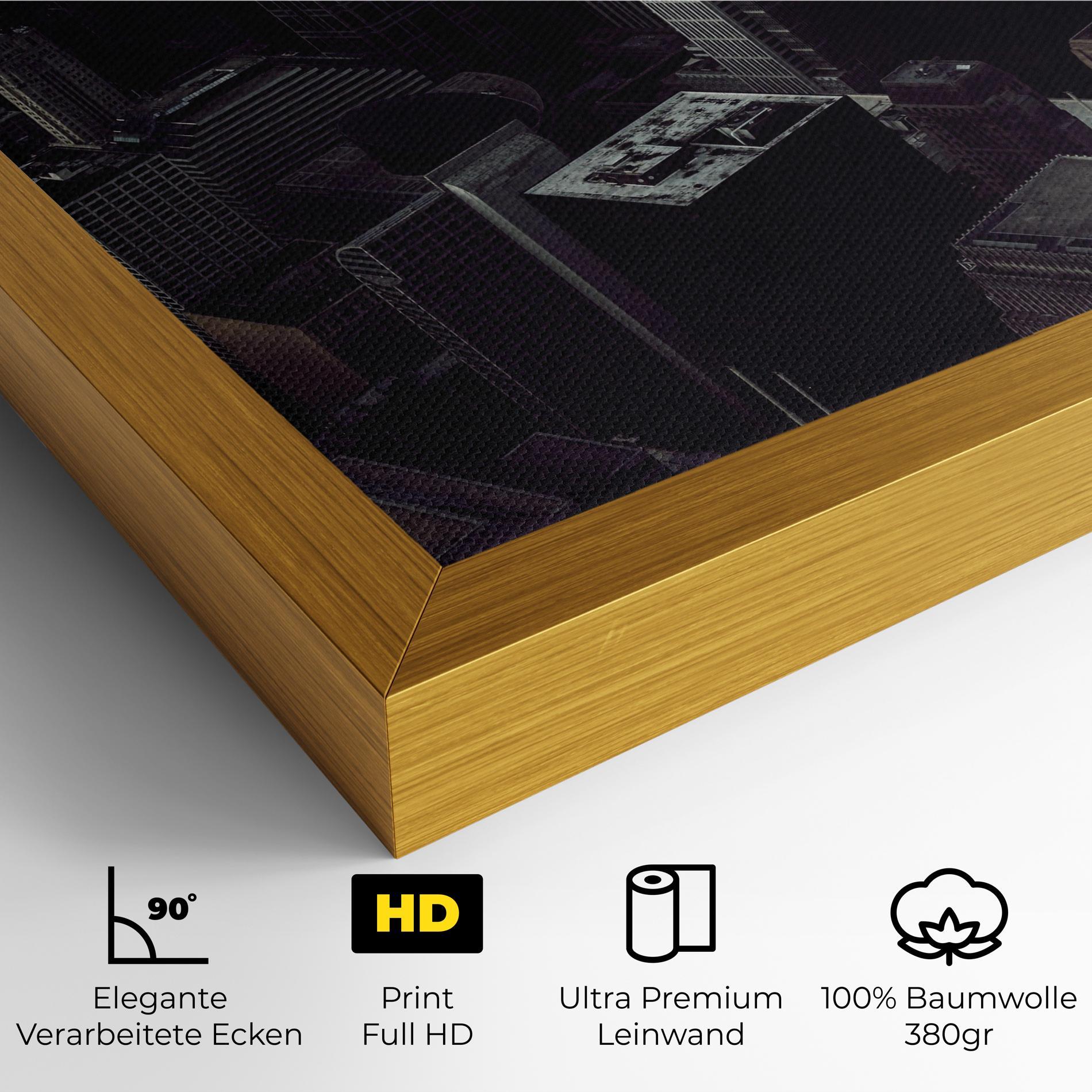 Leinwandbild Black Cream Building mockup 4