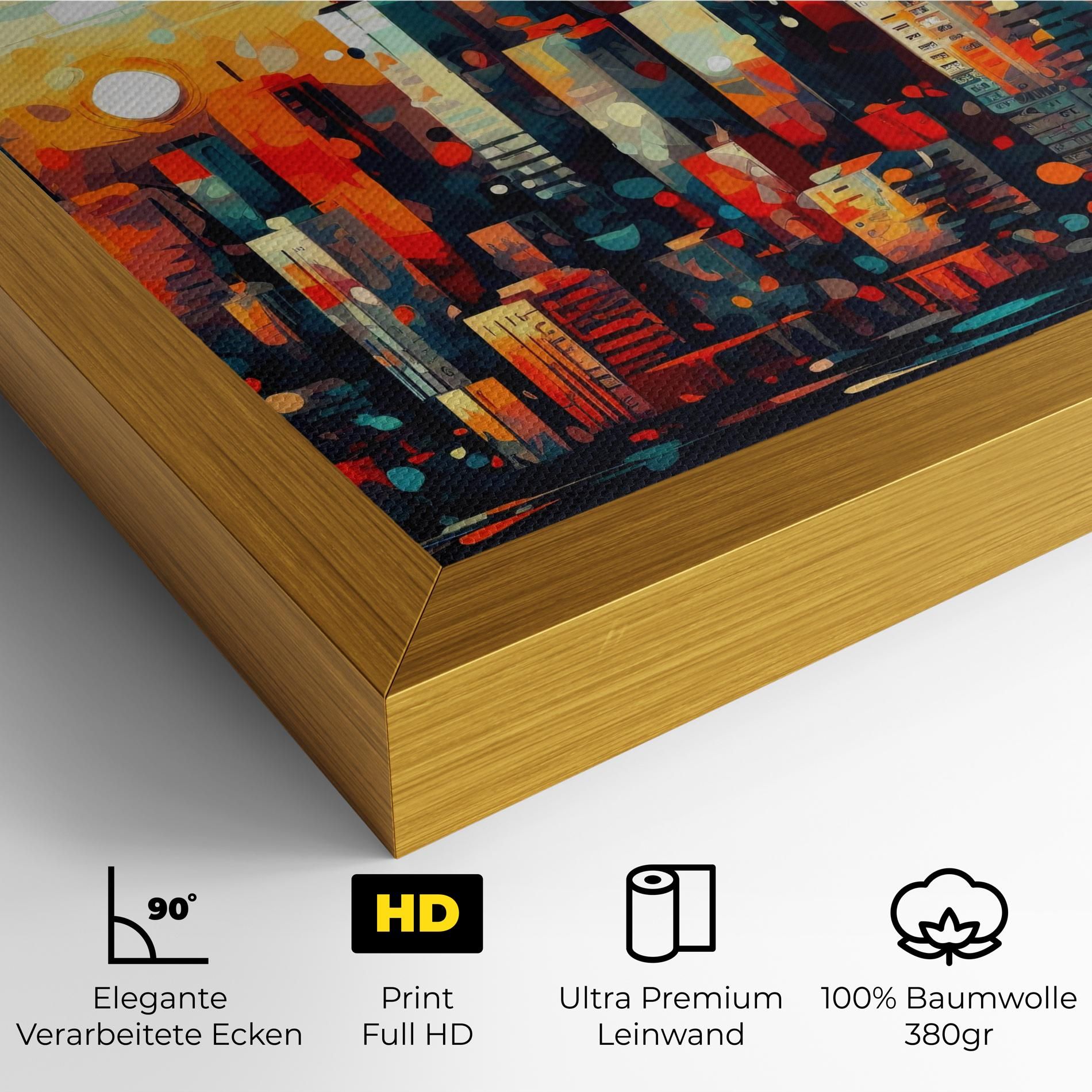 Colorful City Painting mockup 4